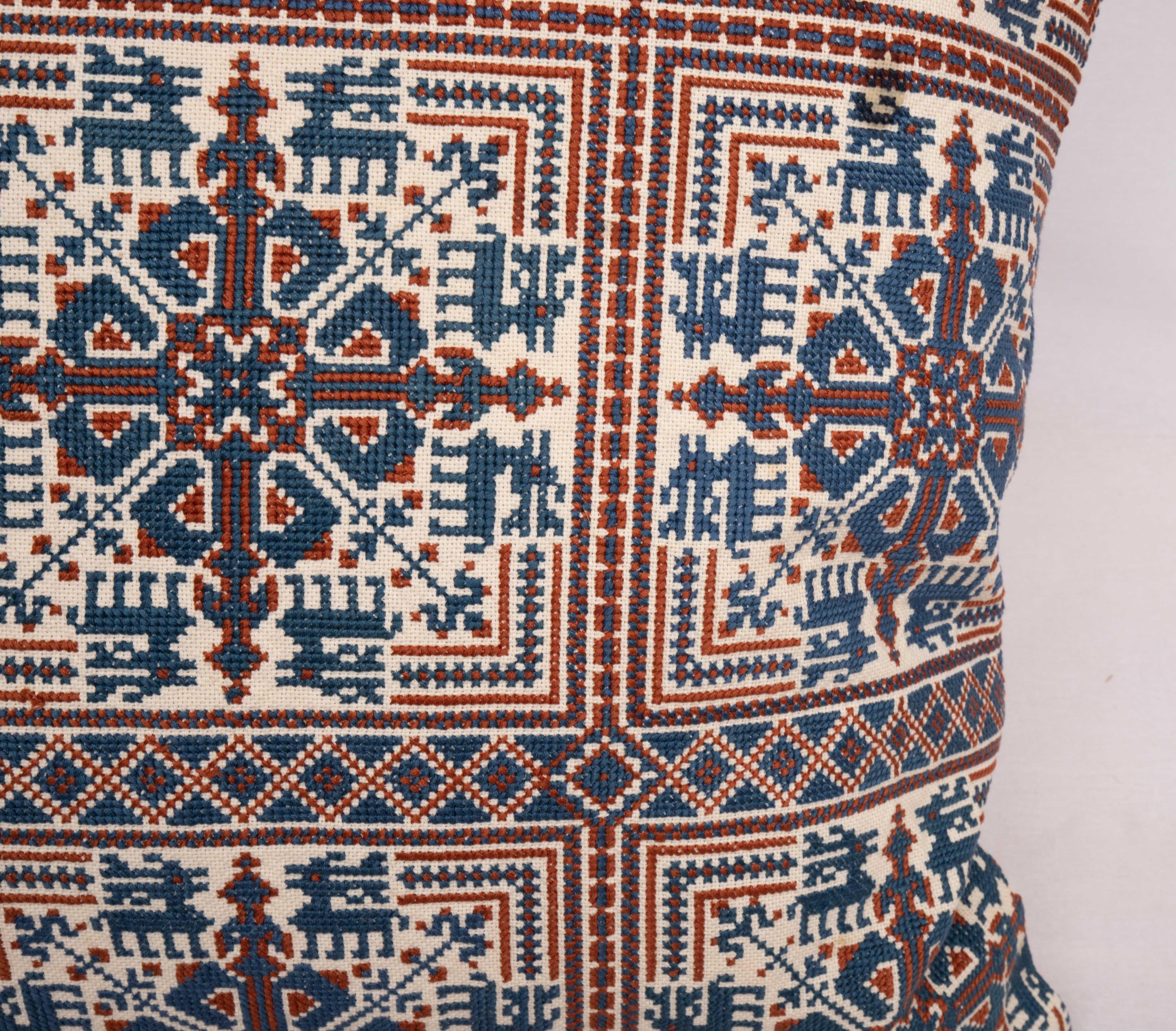 Pillowcase Made from an Antique Eastern European Embroidered Panel In Good Condition For Sale In Istanbul, TR