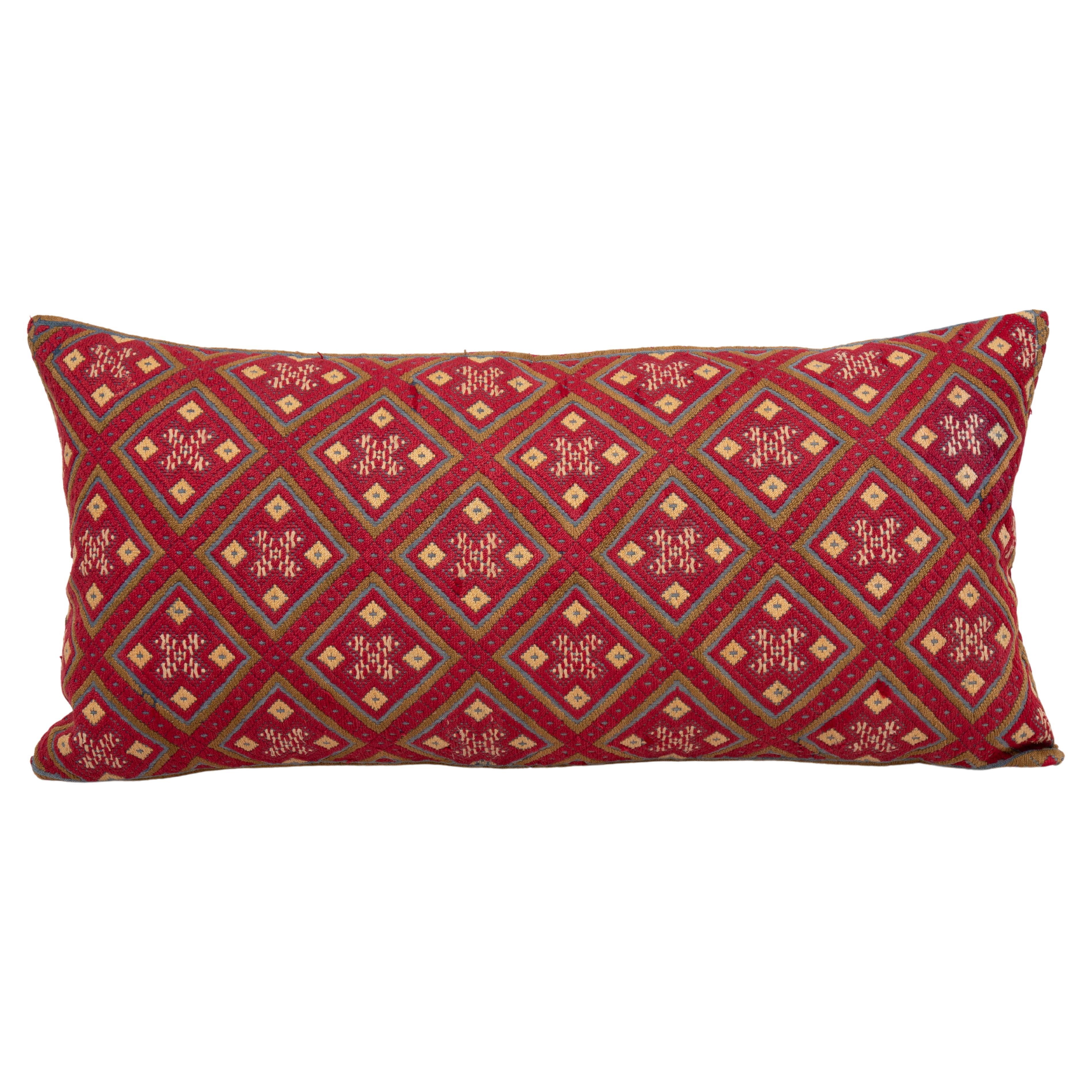 Pillowcase Made from an Antique Eastern European Embroidered Panel For Sale