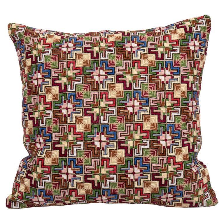 Pillowcase Made from an Antique Eastern European Embroidered Panel For