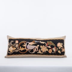 Pillowcase Made from an Antique European Embroidery, Late 19th Century.