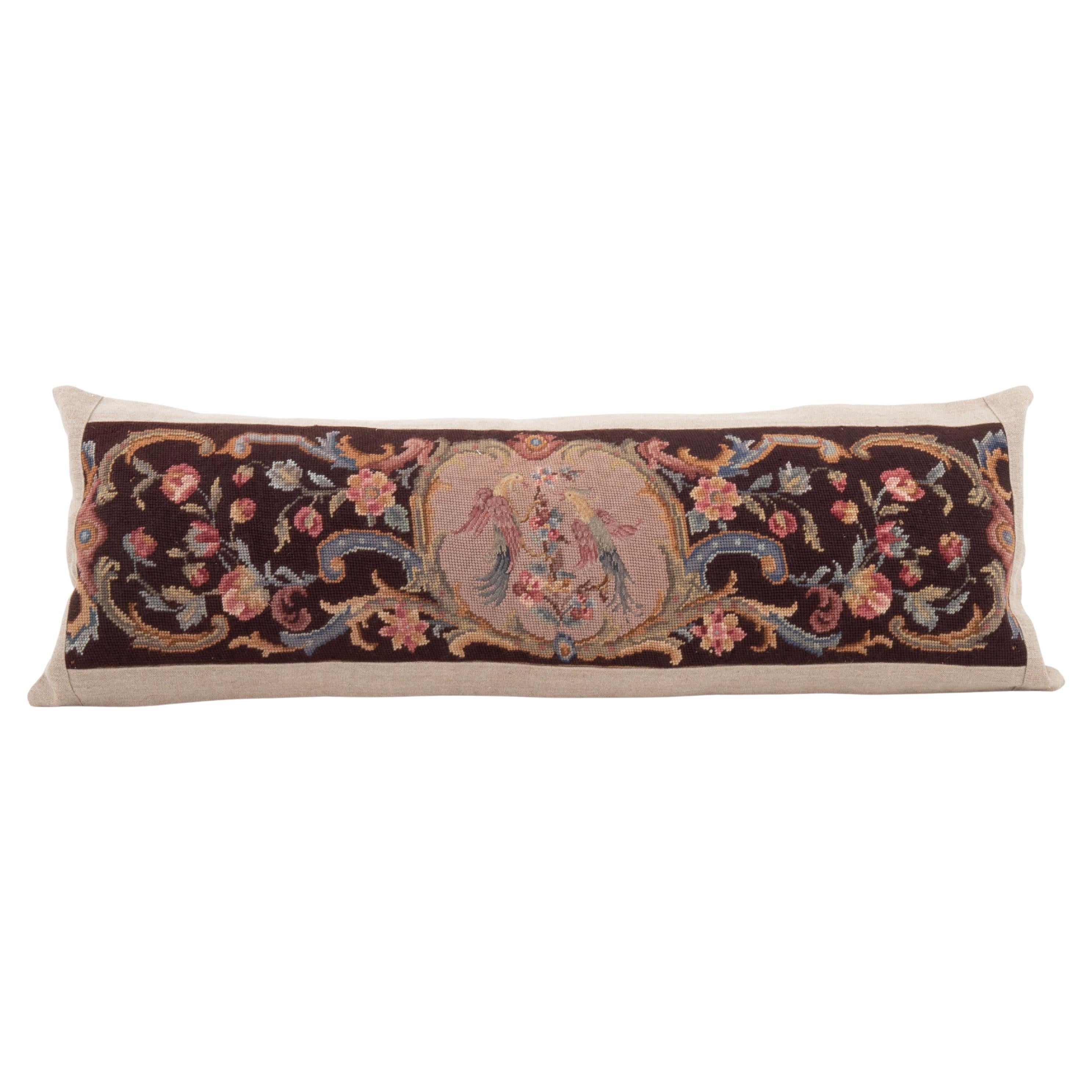 Pillowcase Made from an Antique European Embroidery, Late 20th Century.