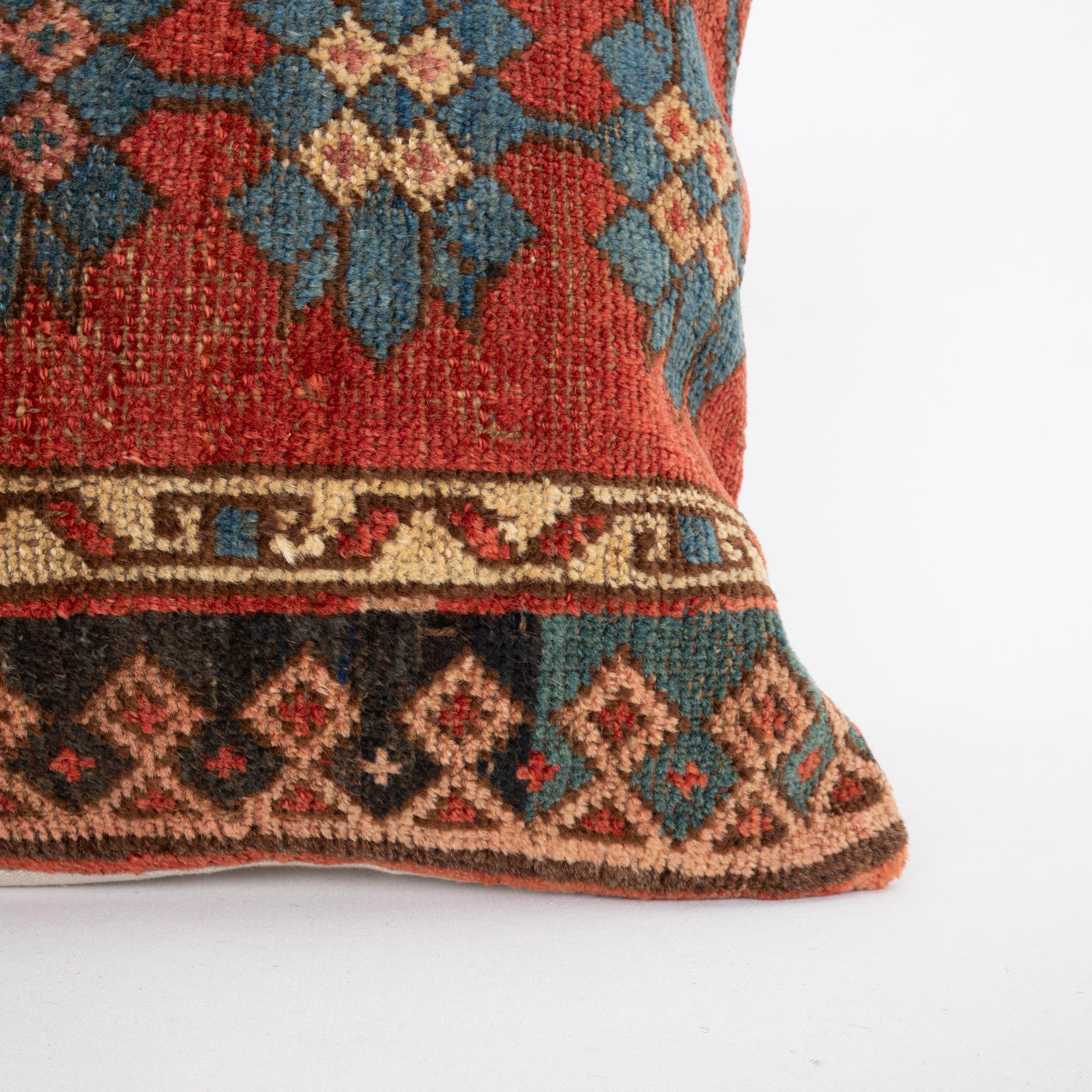 Kyrgyzstani Pillowcase Made from an Antique Kyrgyz Rug, Kyrgyzstan, Central Asia For Sale