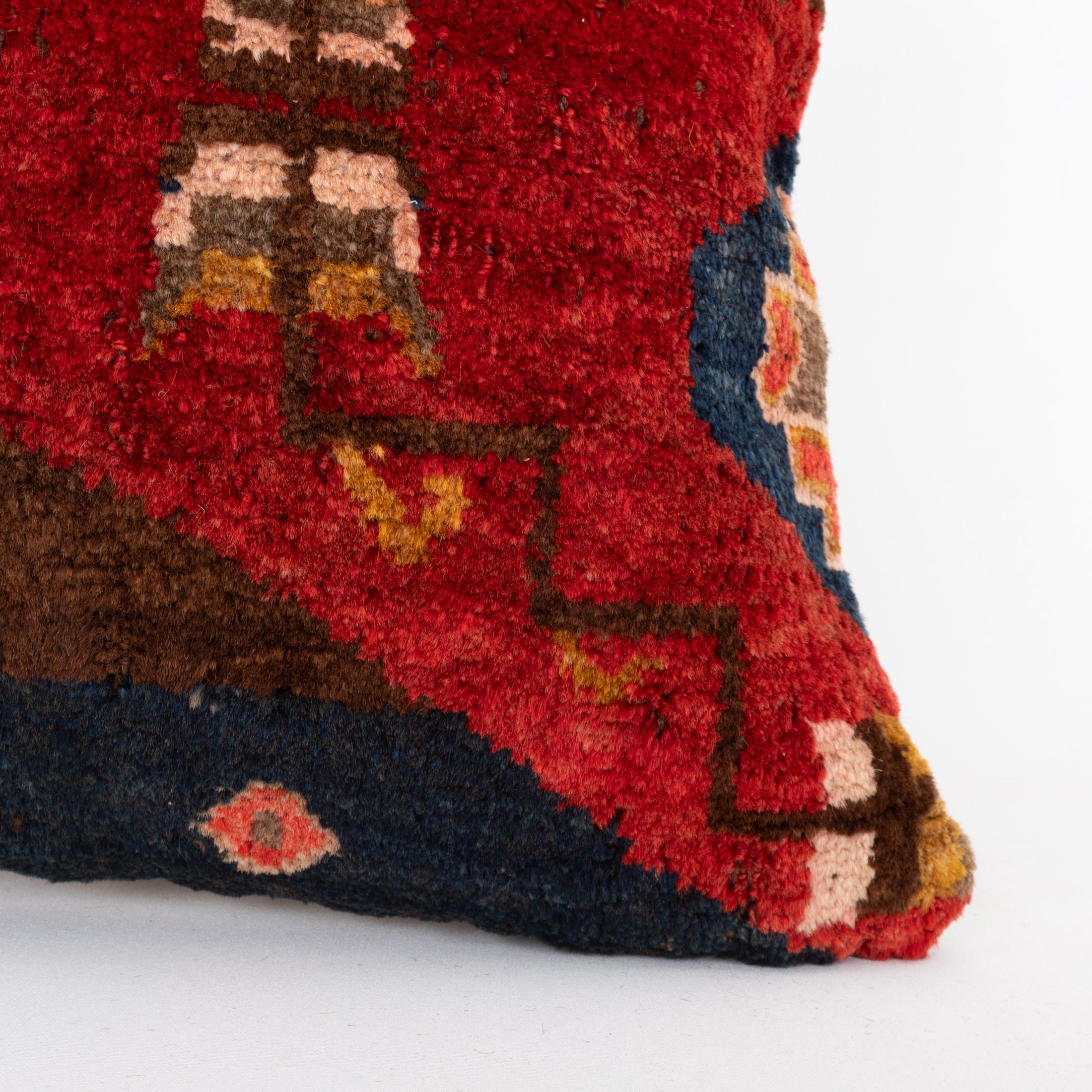 Kyrgyzstani Pillowcase Made from an Antique Kyrgyz Rug, Kyrgyzstan, Central Asia For Sale