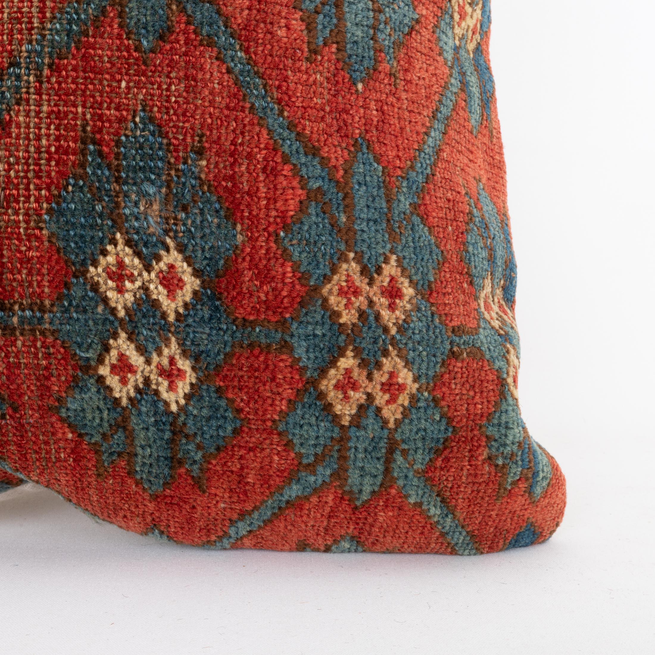 Kyrgyzstani Pillowcase Made from an Antique Kyrgyz Rug, Kyrgyzstan, Central Asia For Sale