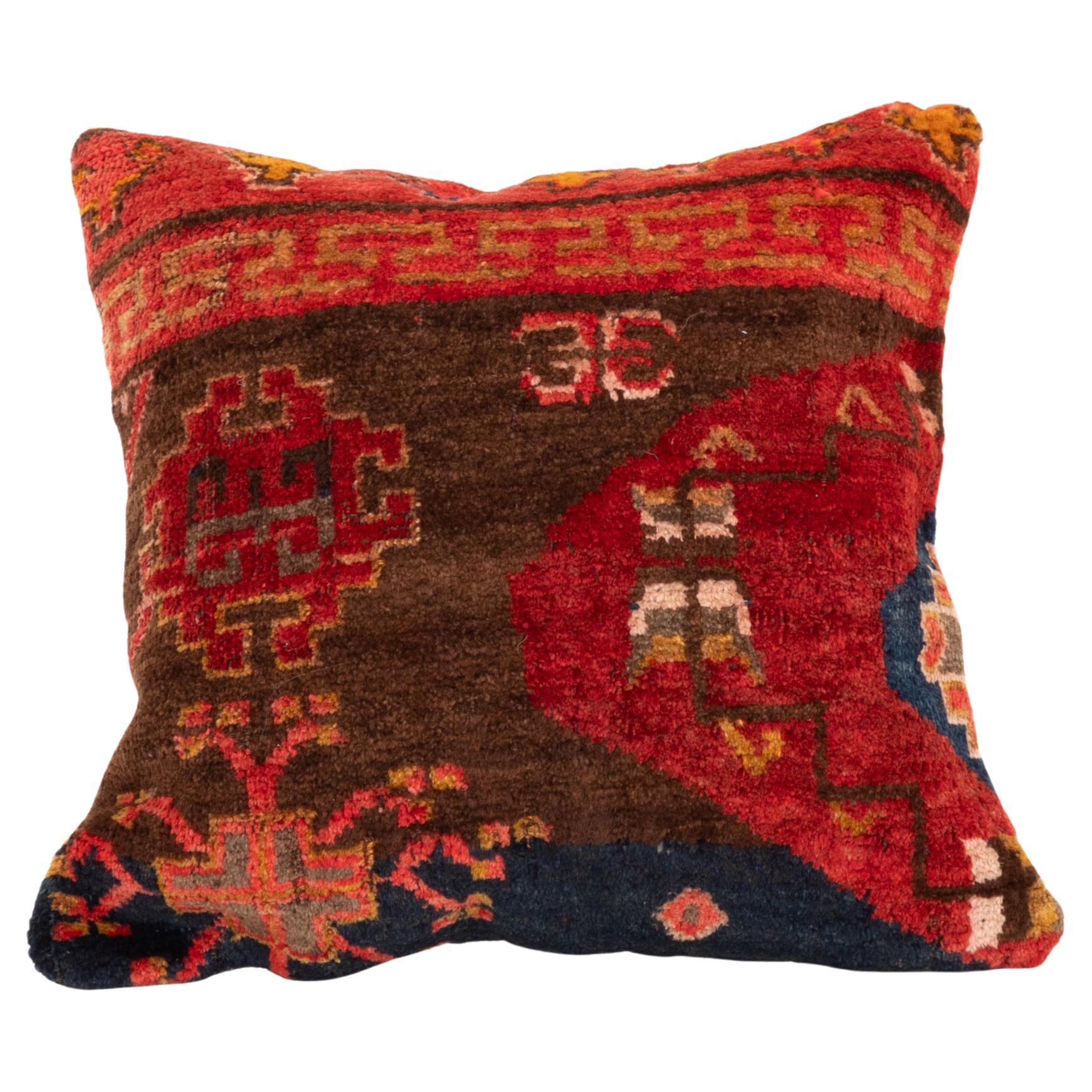 Pillowcase Made from an Antique Kyrgyz Rug, Kyrgyzstan, Central Asia For Sale