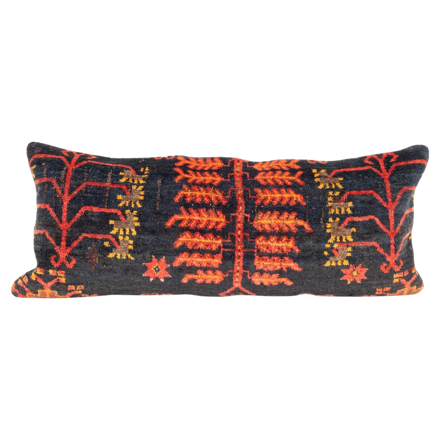 Pillowcase Made from an Antique Kyrgyz Rug, Kyrgyzstan, Central Asia