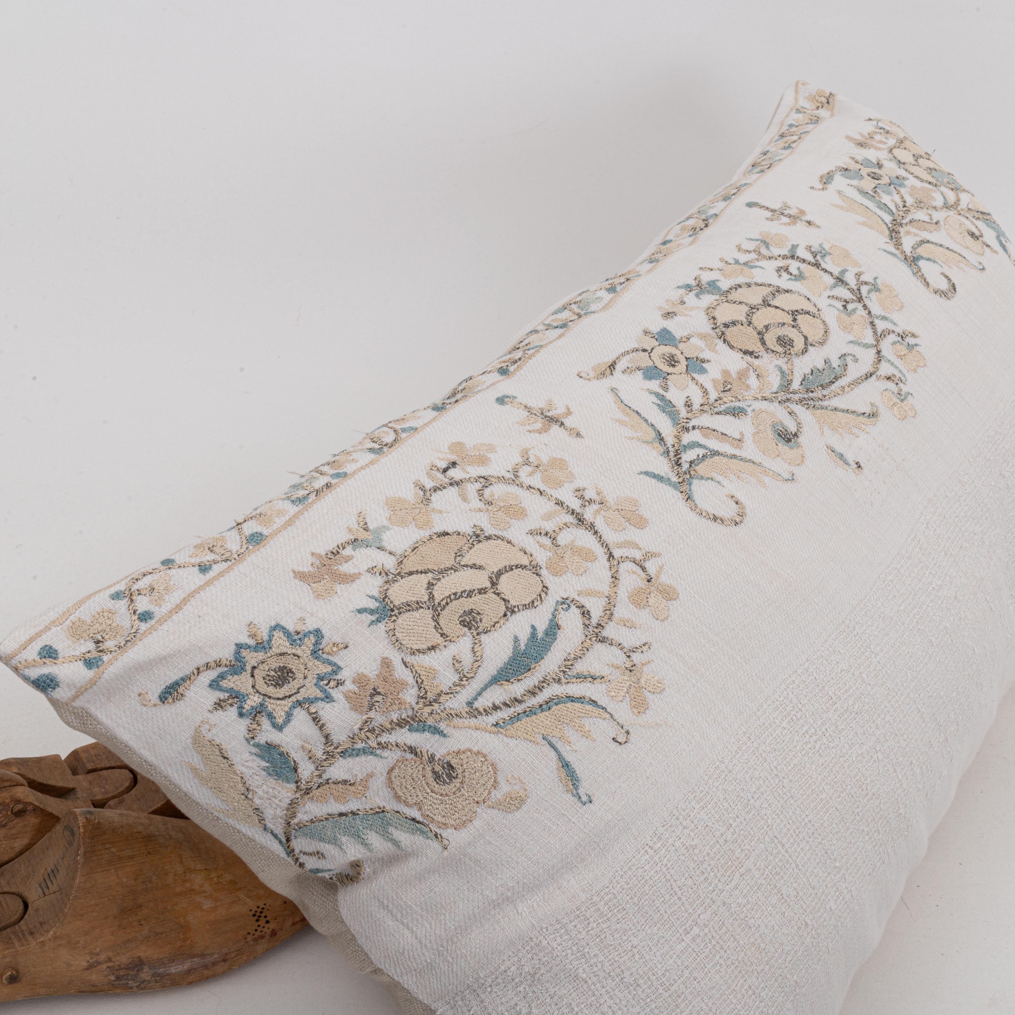 19th Century Pillowcase Made from an Antique Ottoman Embroidery