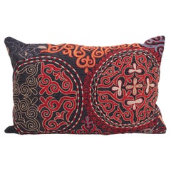 Pillowcase Made from an Antique Kazak Tush Kyiz Embroidery
