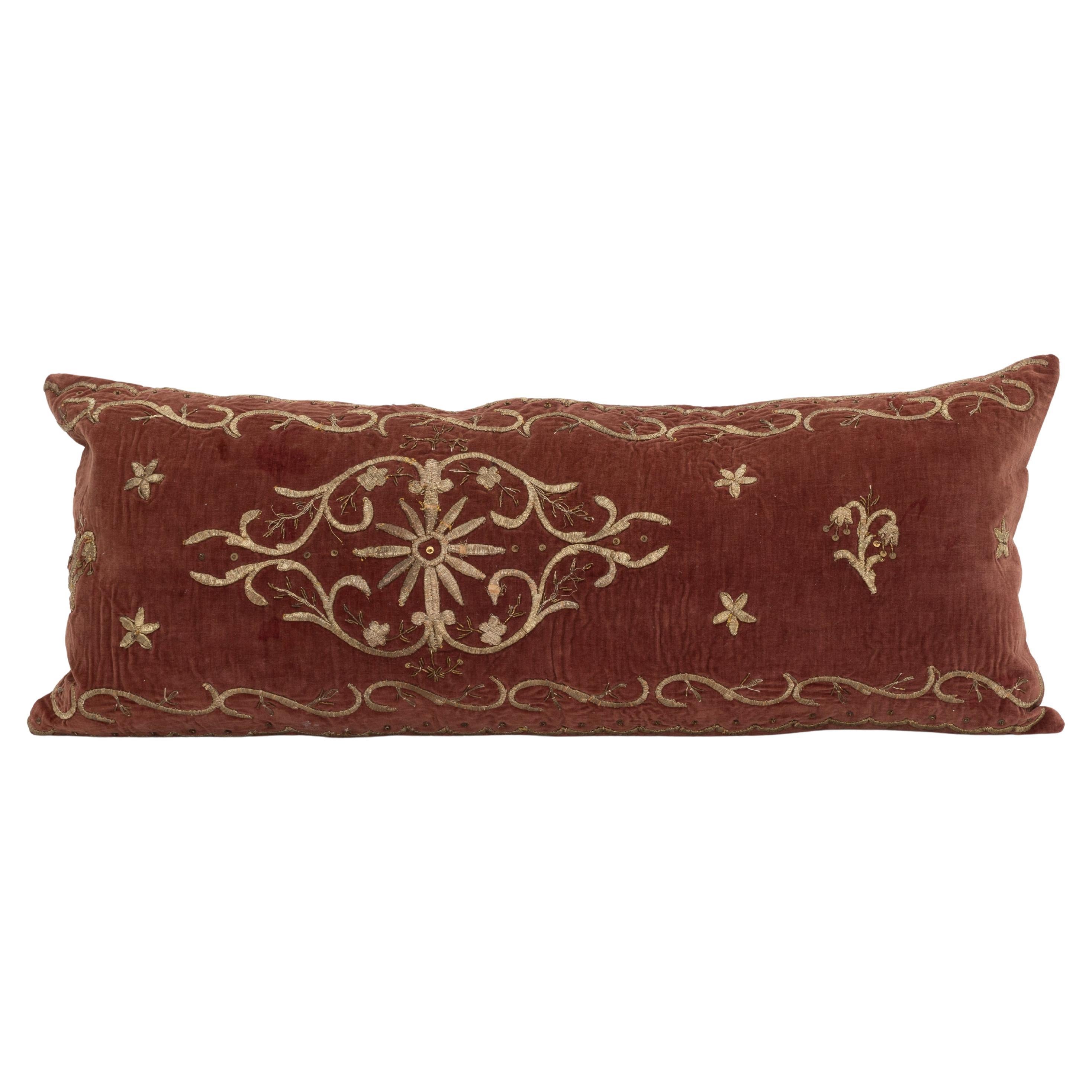 Pillowcase Made From an Antique Ottoman Sarma Panel