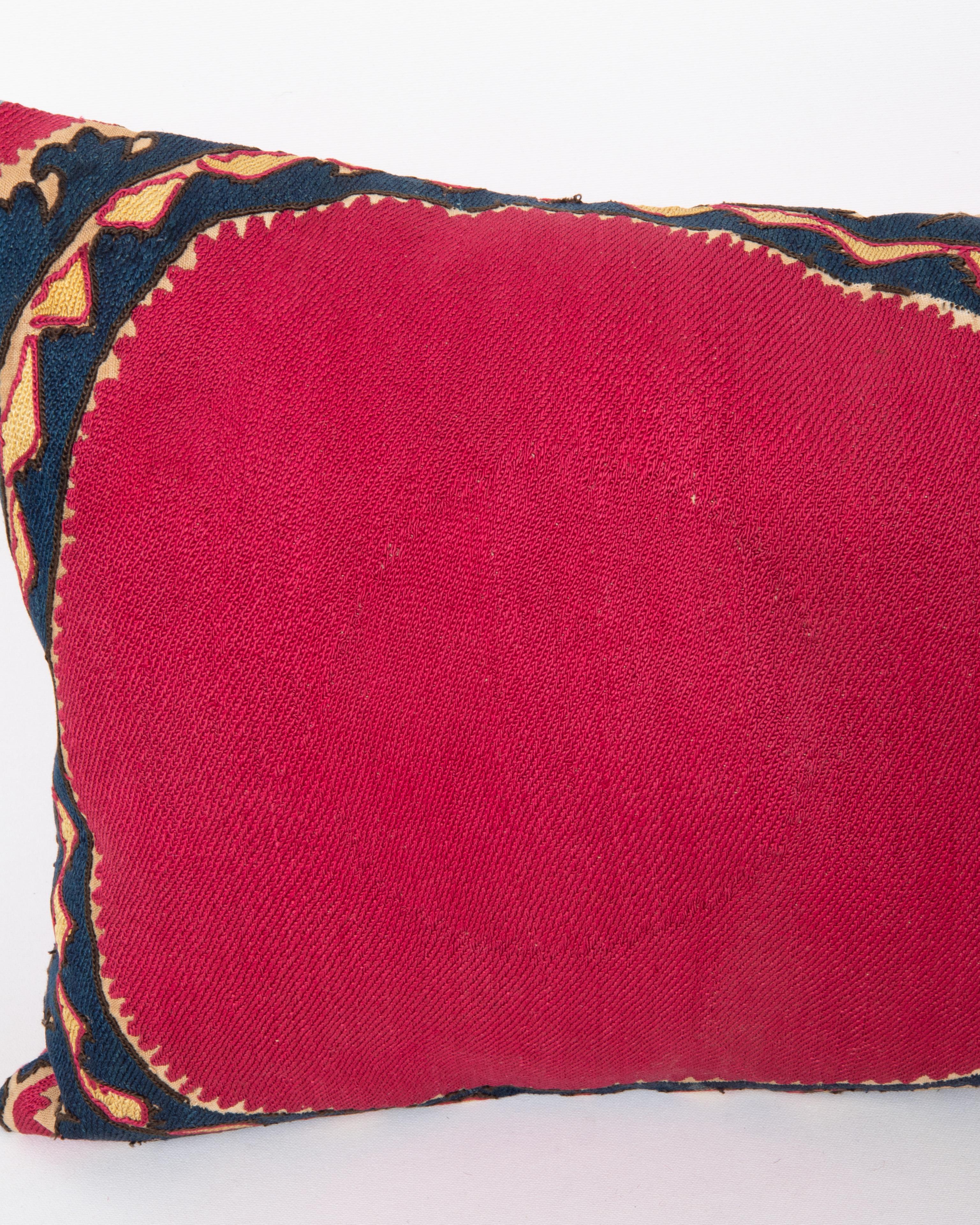 Embroidered Pillowcase Made from an Antique Tashkent Suzani, Uzbekistan For Sale