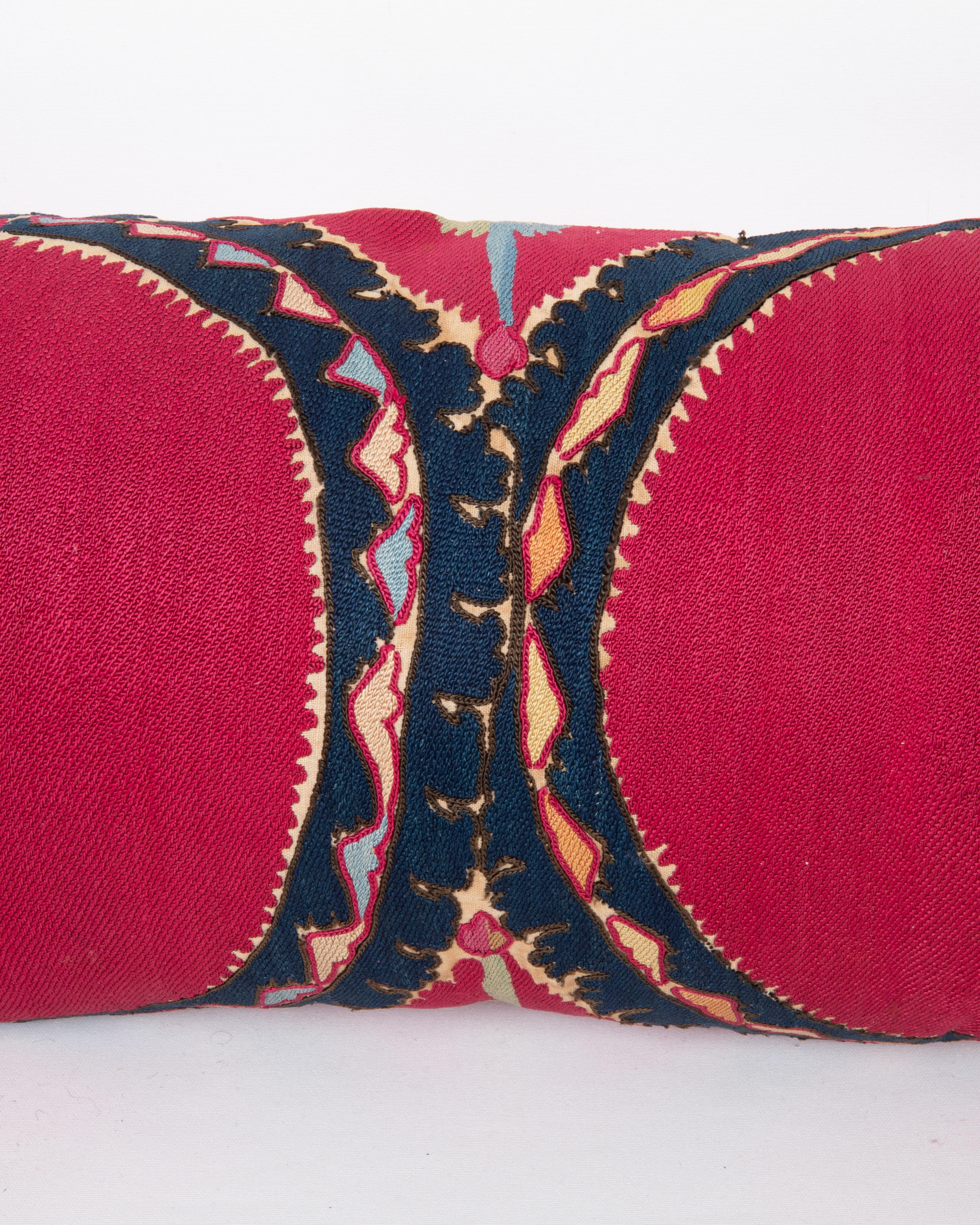 Pillowcase Made from an Antique Tashkent Suzani, Uzbekistan In Fair Condition For Sale In Istanbul, TR