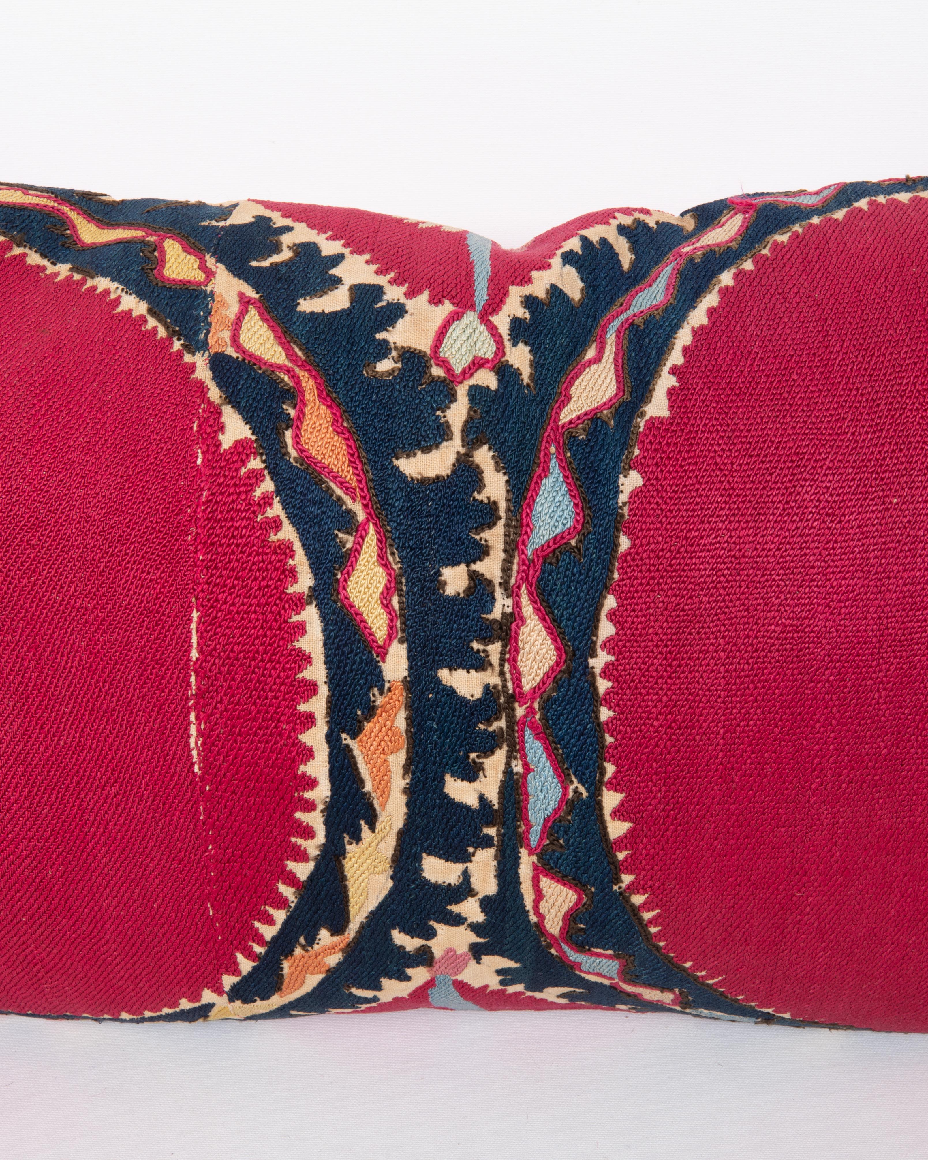 Pillowcase Made from an Antique Tashkent Suzani, Uzbekistan In Fair Condition For Sale In Istanbul, TR