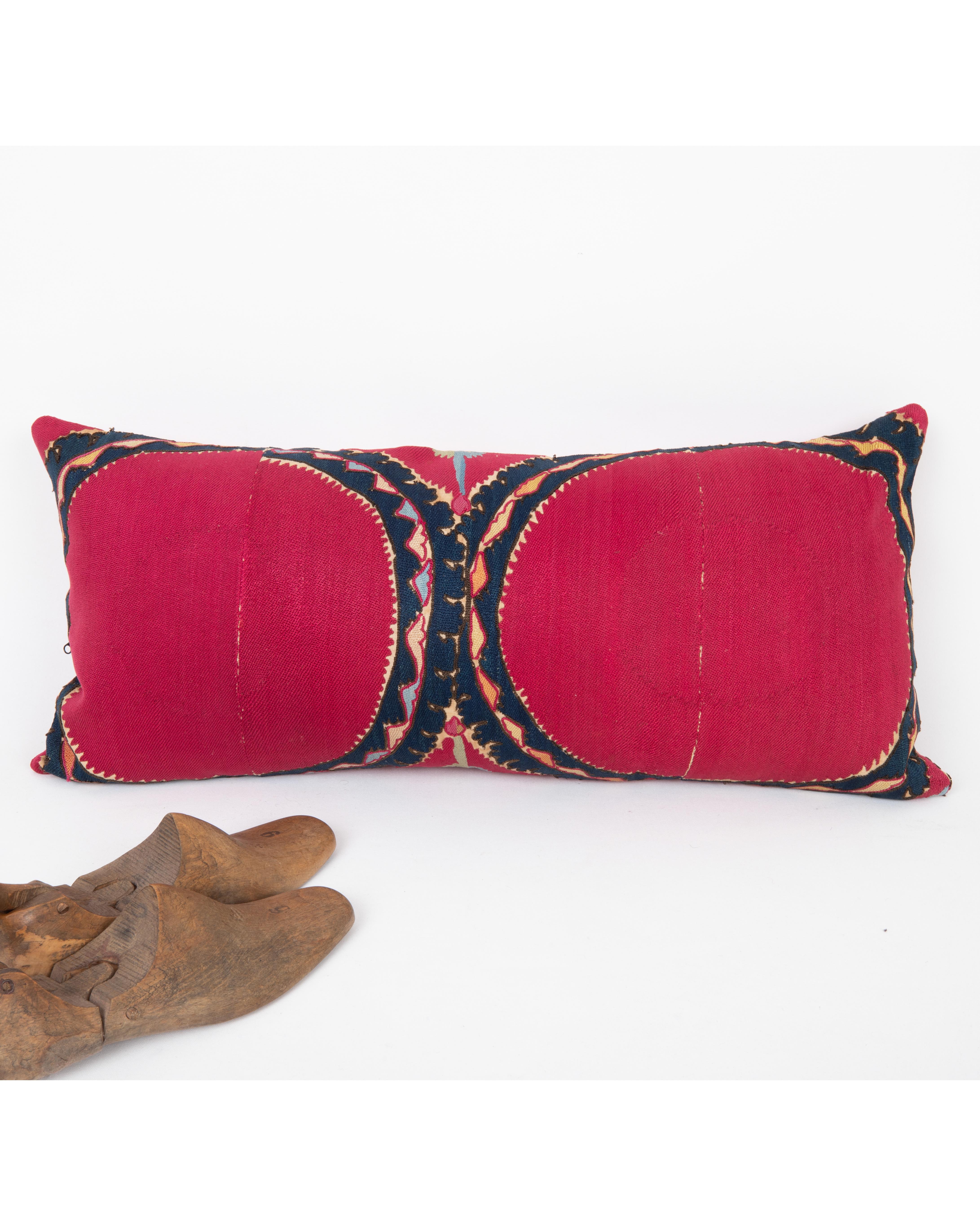 Silk Pillowcase Made from an Antique Tashkent Suzani, Uzbekistan For Sale