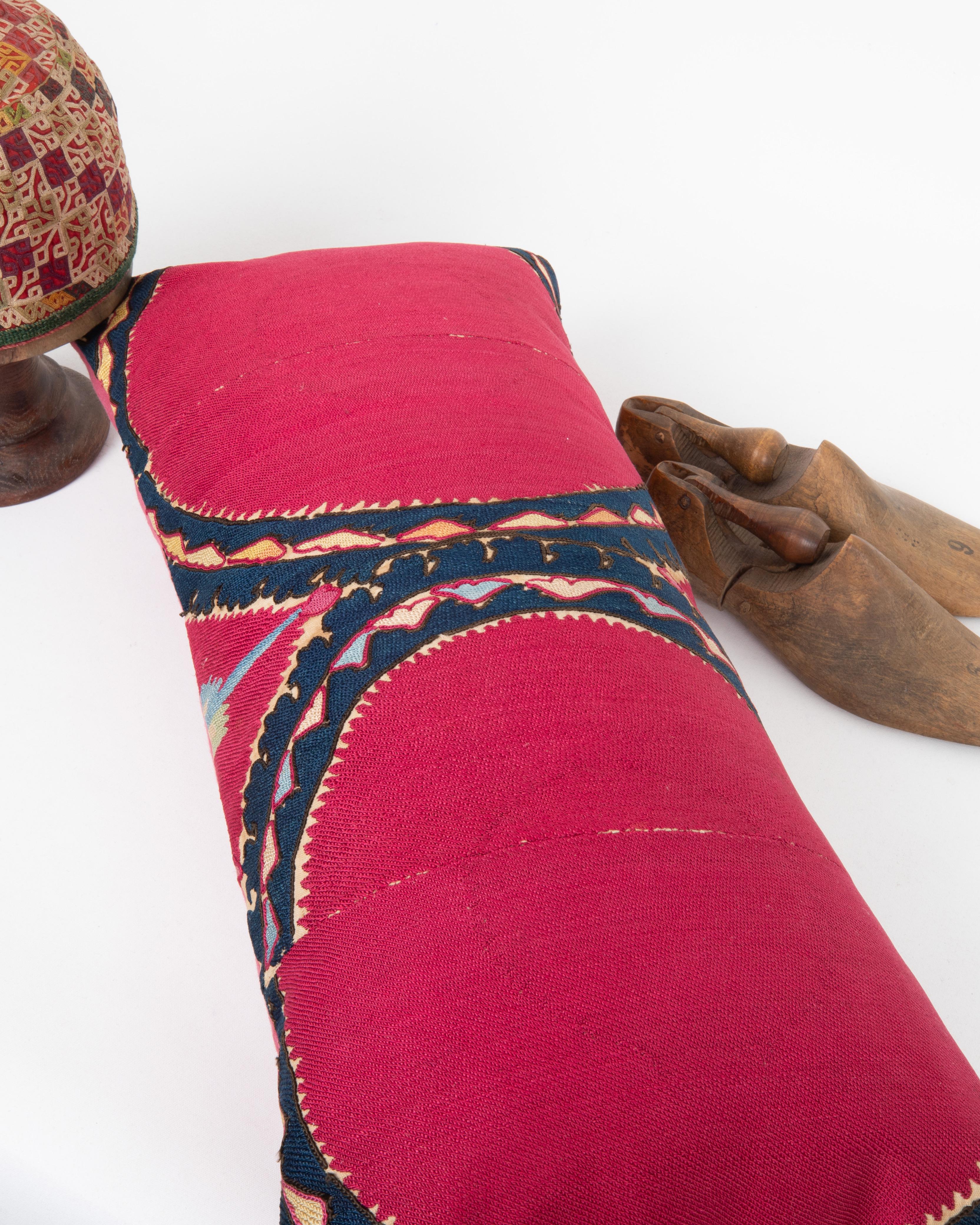 Pillowcase Made from an Antique Tashkent Suzani, Uzbekistan For Sale 1