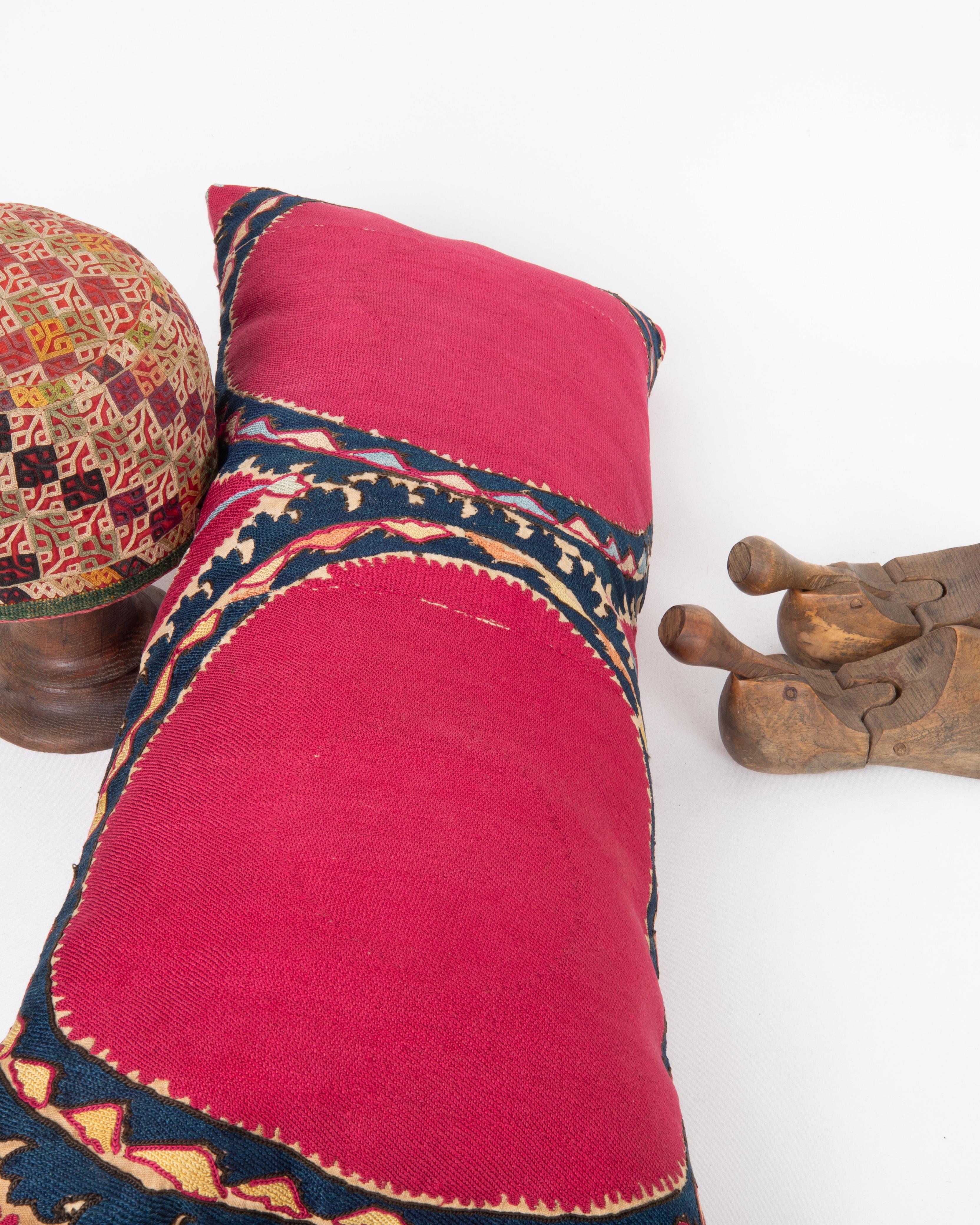 Pillowcase Made from an Antique Tashkent Suzani, Uzbekistan For Sale 1