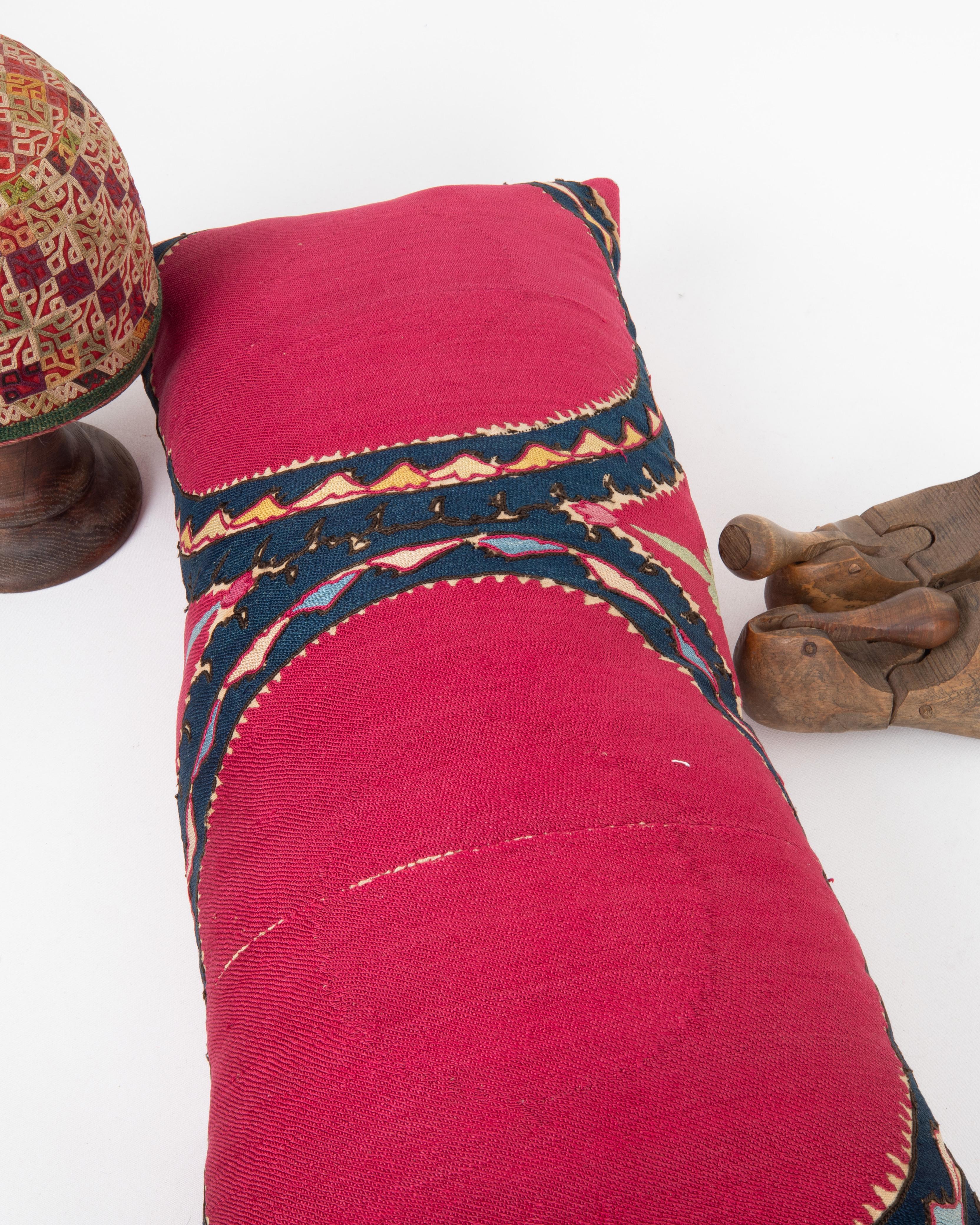 Pillowcase Made from an Antique Tashkent Suzani, Uzbekistan For Sale 1