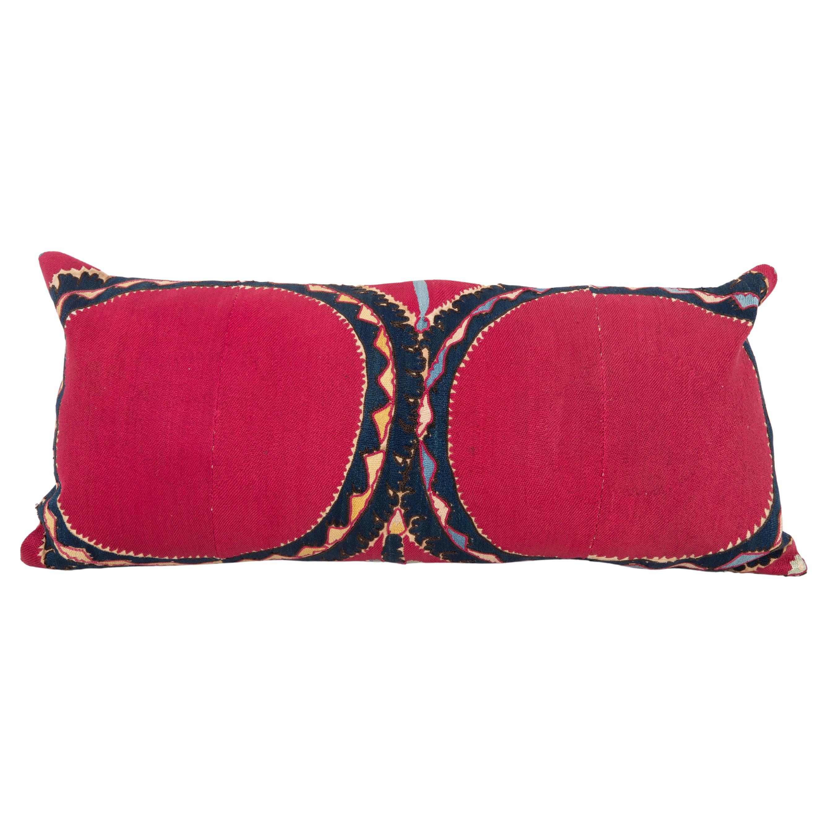 Pillowcase Made from an Antique Tashkent Suzani, Uzbekistan