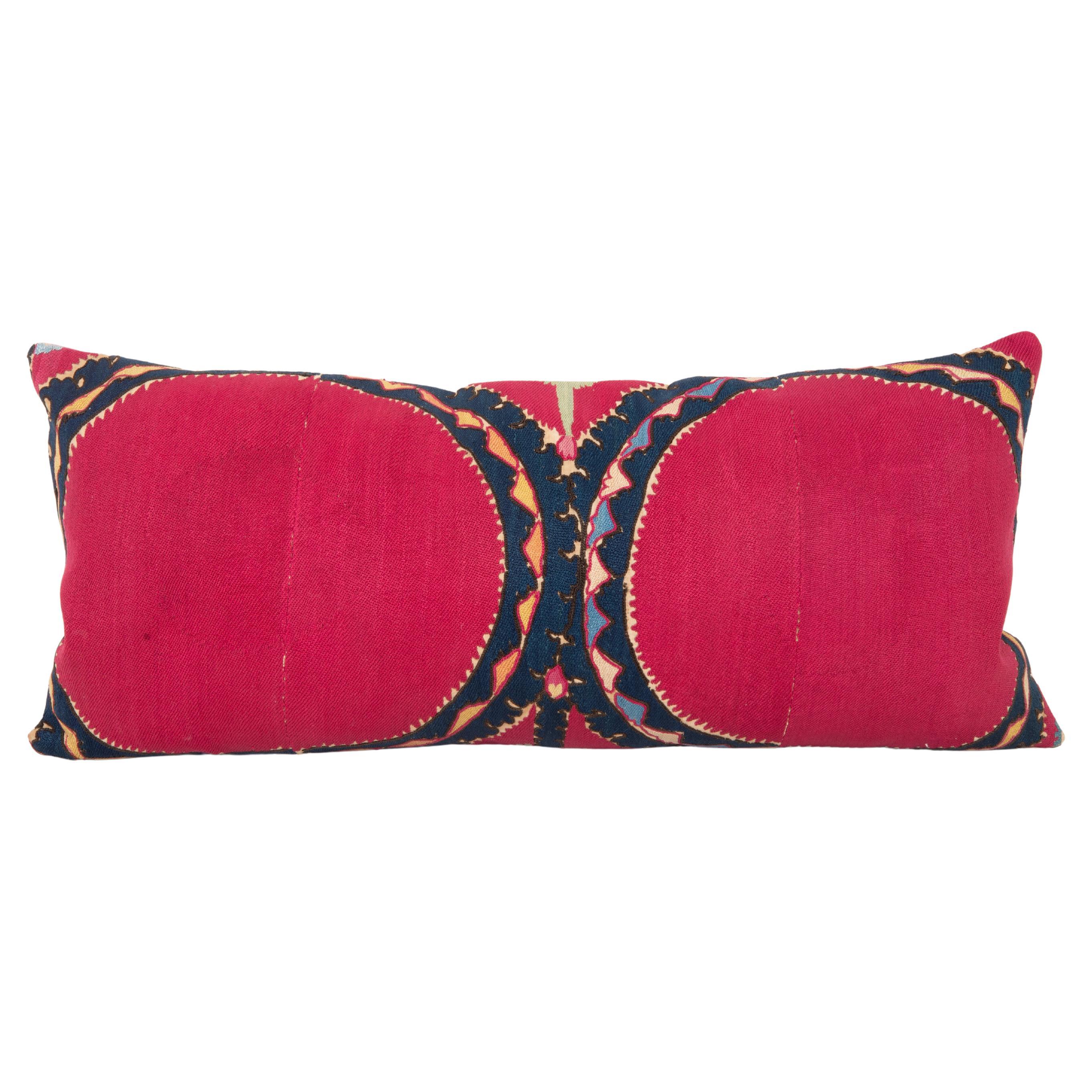 Pillowcase Made from an Antique Tashkent Suzani, Uzbekistan