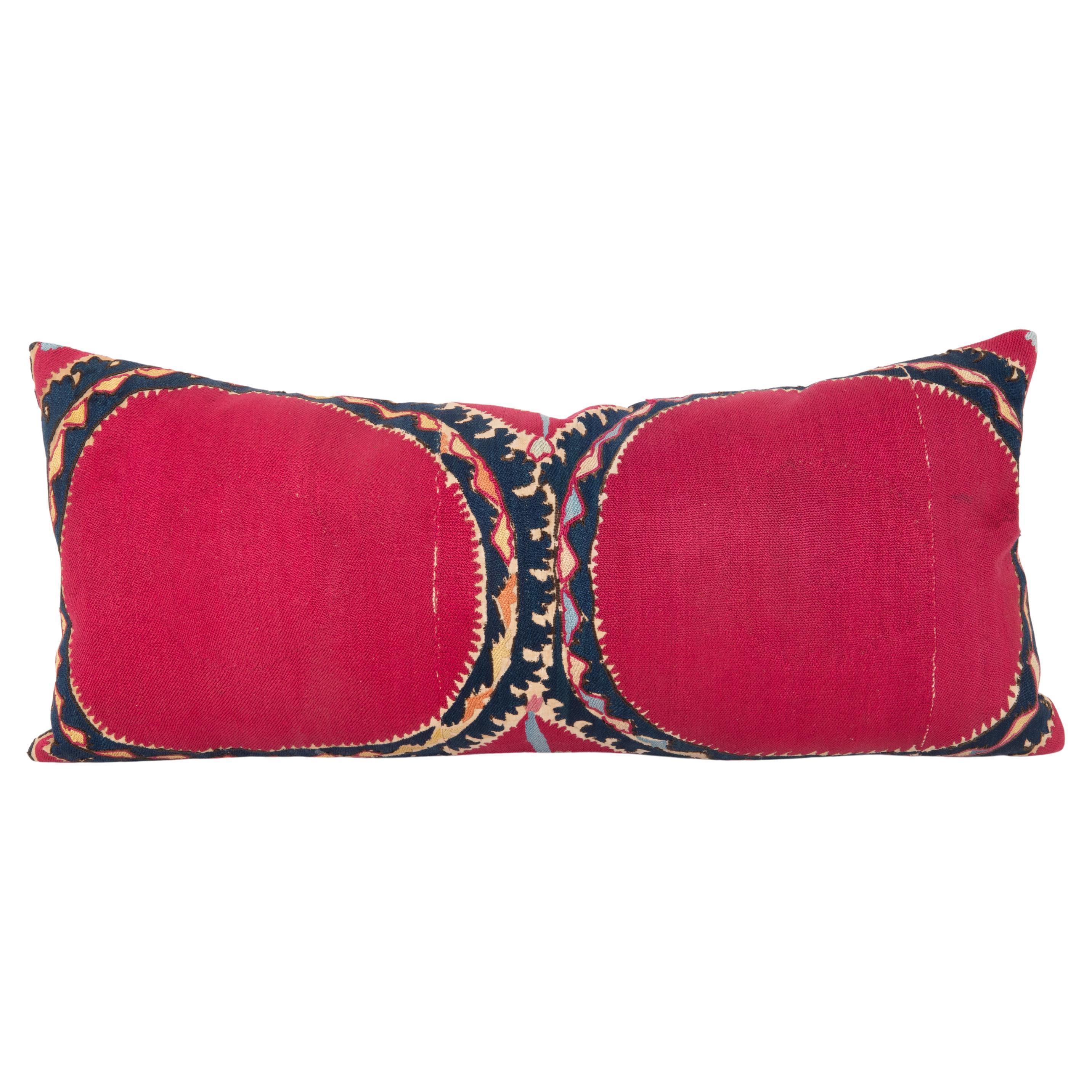 Pillowcase Made from an Antique Tashkent Suzani, Uzbekistan