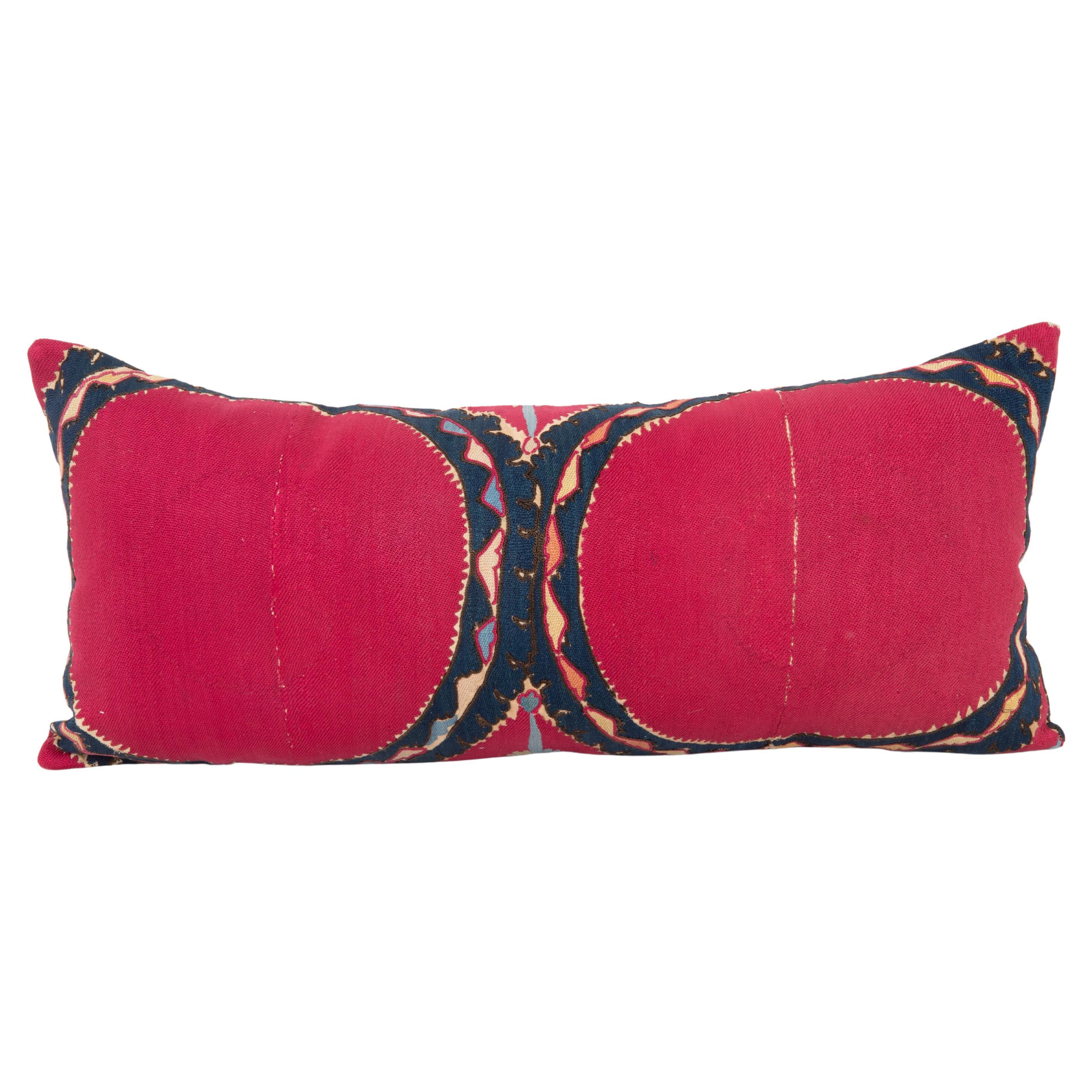 Pillowcase Made from an Antique Tashkent Suzani, Uzbekistan