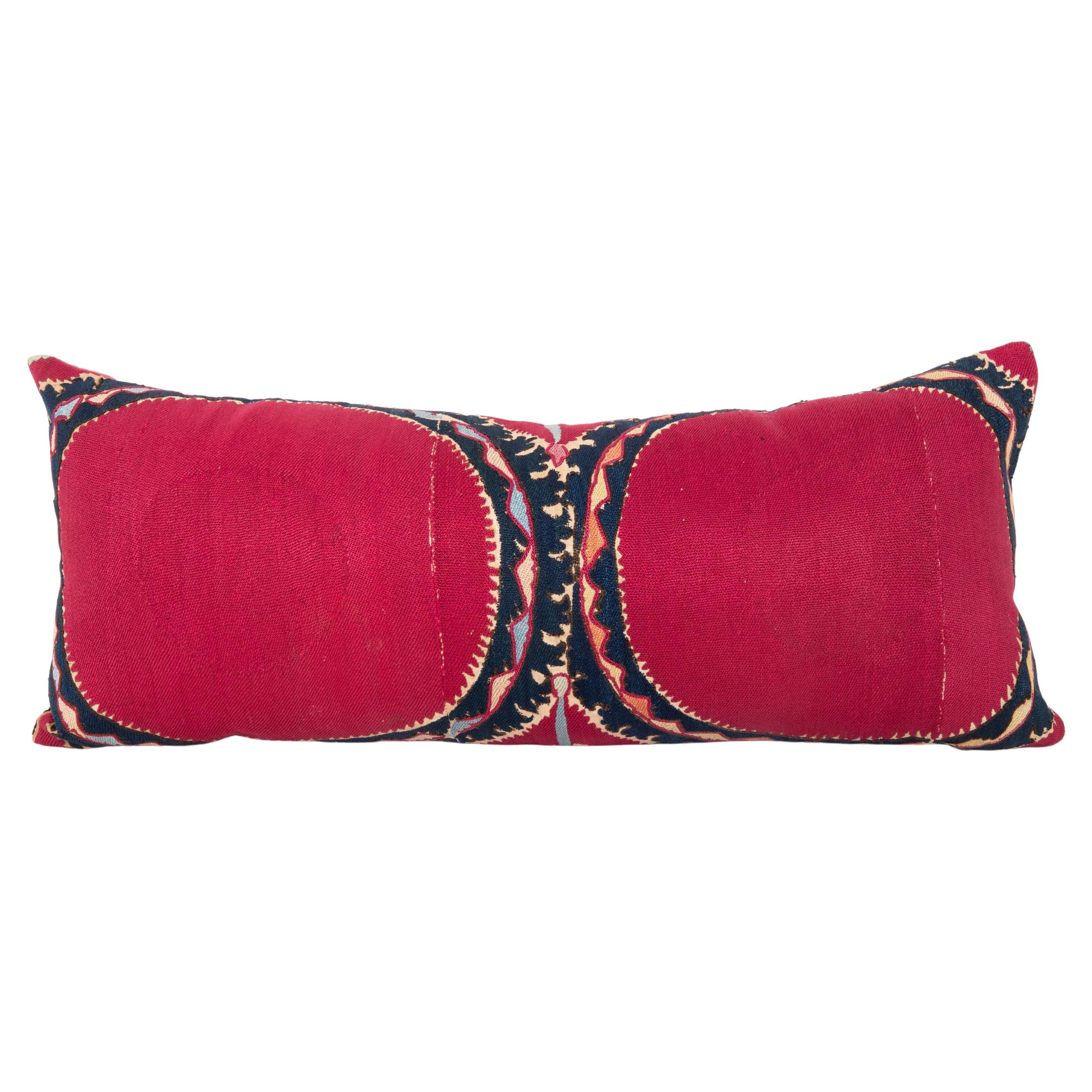 Pillowcase Made from an Antique Tashkent Suzani, Uzbekistan