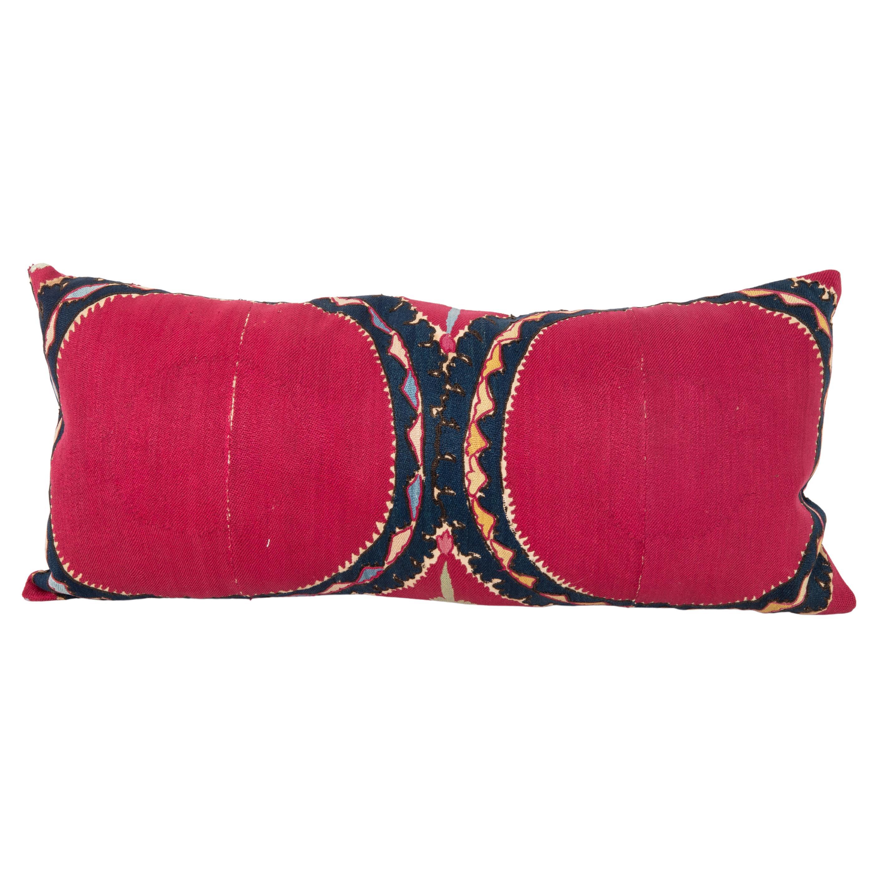 Pillowcase Made from an Antique Tashkent Suzani, Uzbekistan For Sale