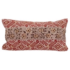 Funda de almohada fabricada a partir de un panel rústico anatolio impreso en bloque de principios del siglo X