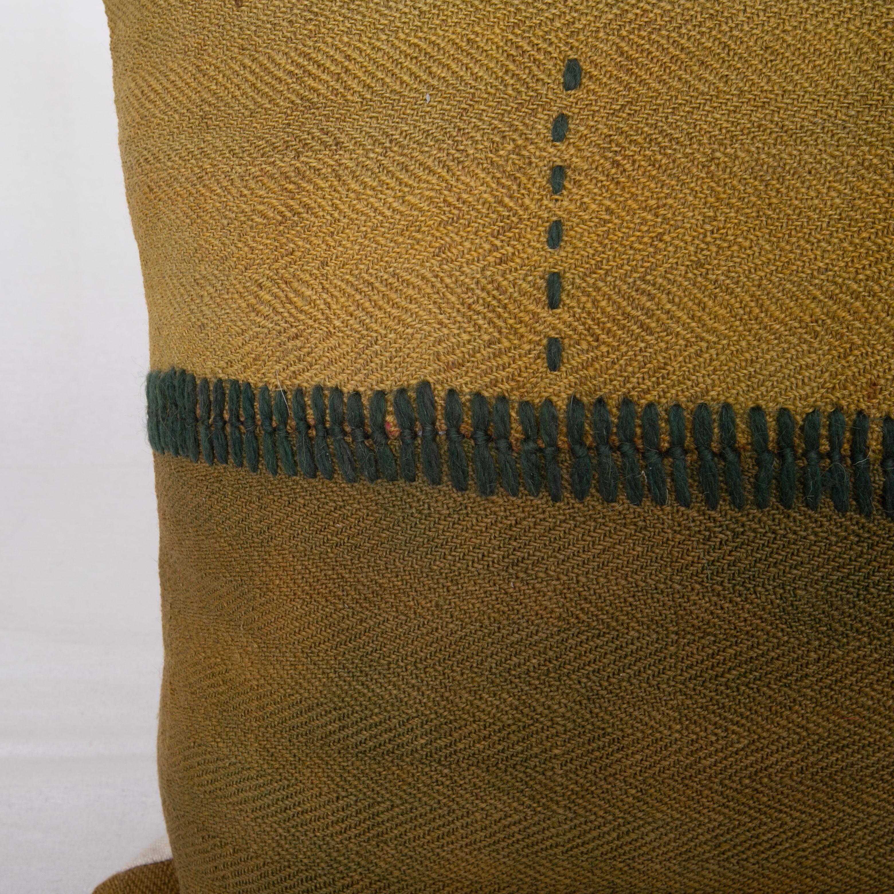 Rustic Pillowcase Made from an Eastern Anatolian Perde ‘ Cover’, Mid 20th C For Sale
