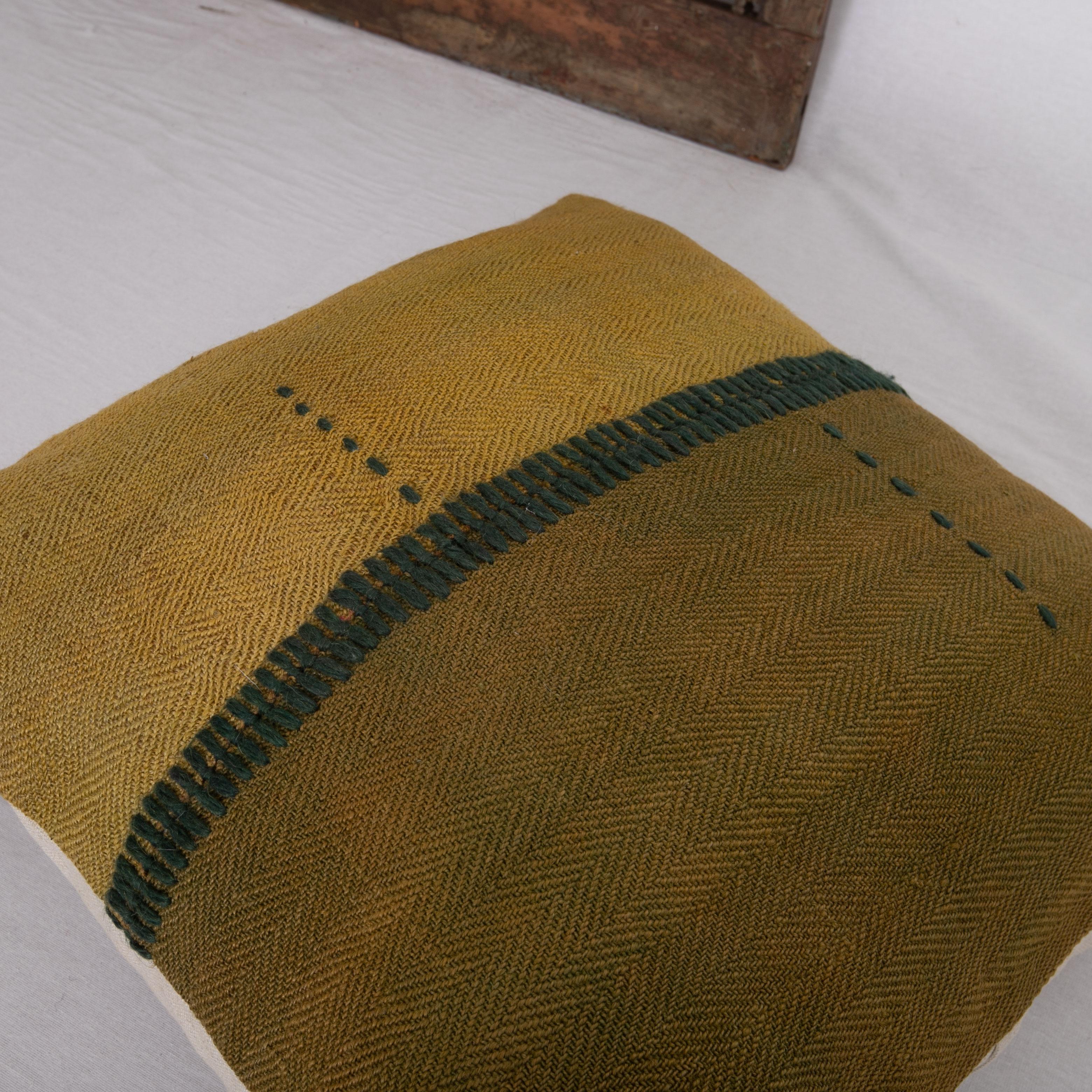 Hand-Woven Pillowcase Made from an Eastern Anatolian Perde ‘ Cover’, Mid 20th C For Sale