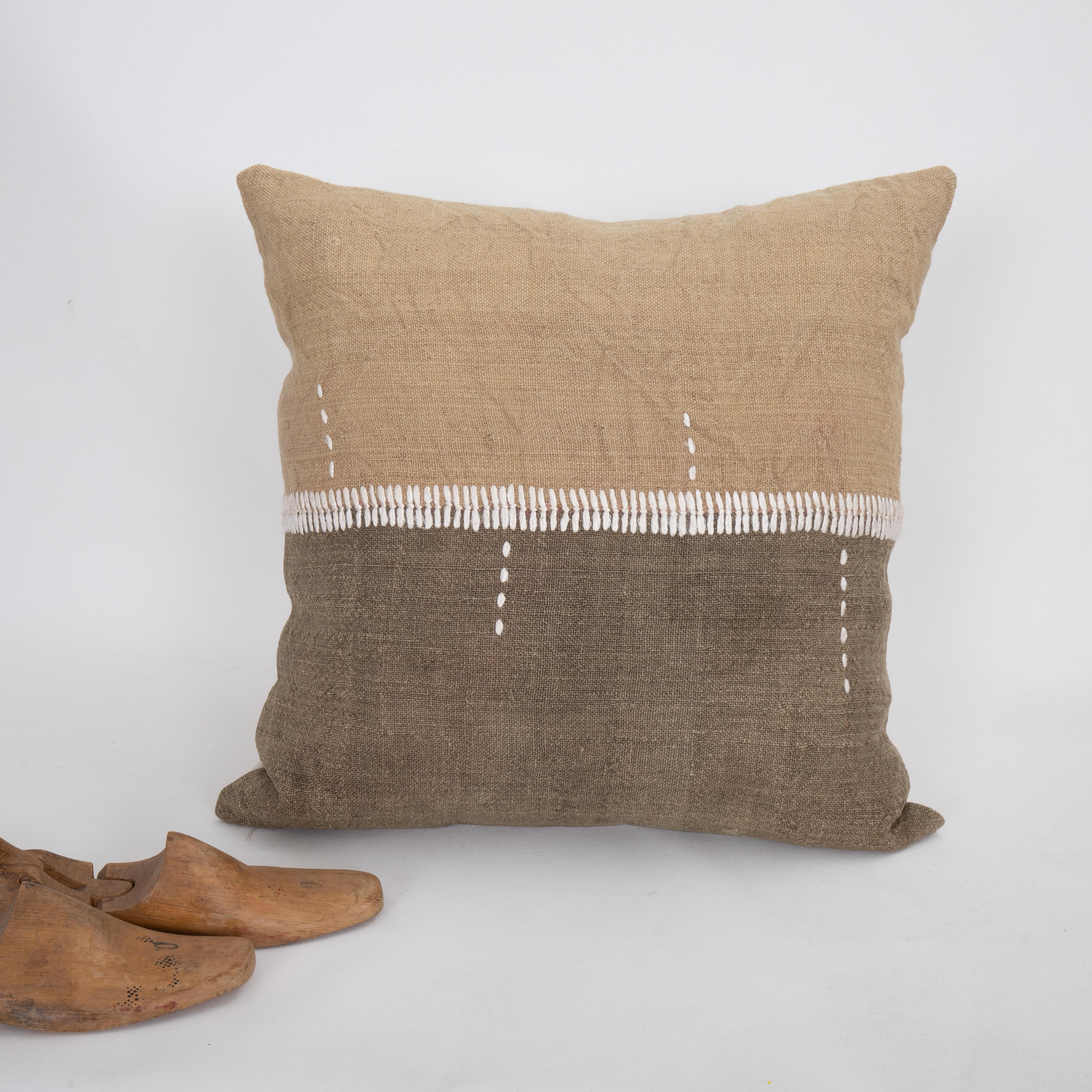 Hand-Woven Pillowcase Made from an Eastern Anatolian Perde ‘ Cover’, Mid 20th C For Sale