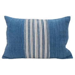 Pillowcase Made from Antique Kilim Fragment and Contemporary Hemp Fabric