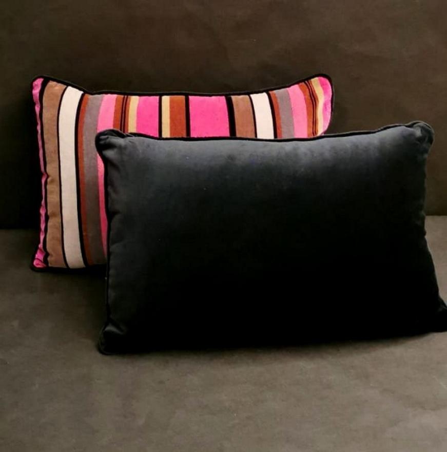 Contemporary Pillows '2 Pieces' Handmade Velvet Designer Guild, Italy, 2010