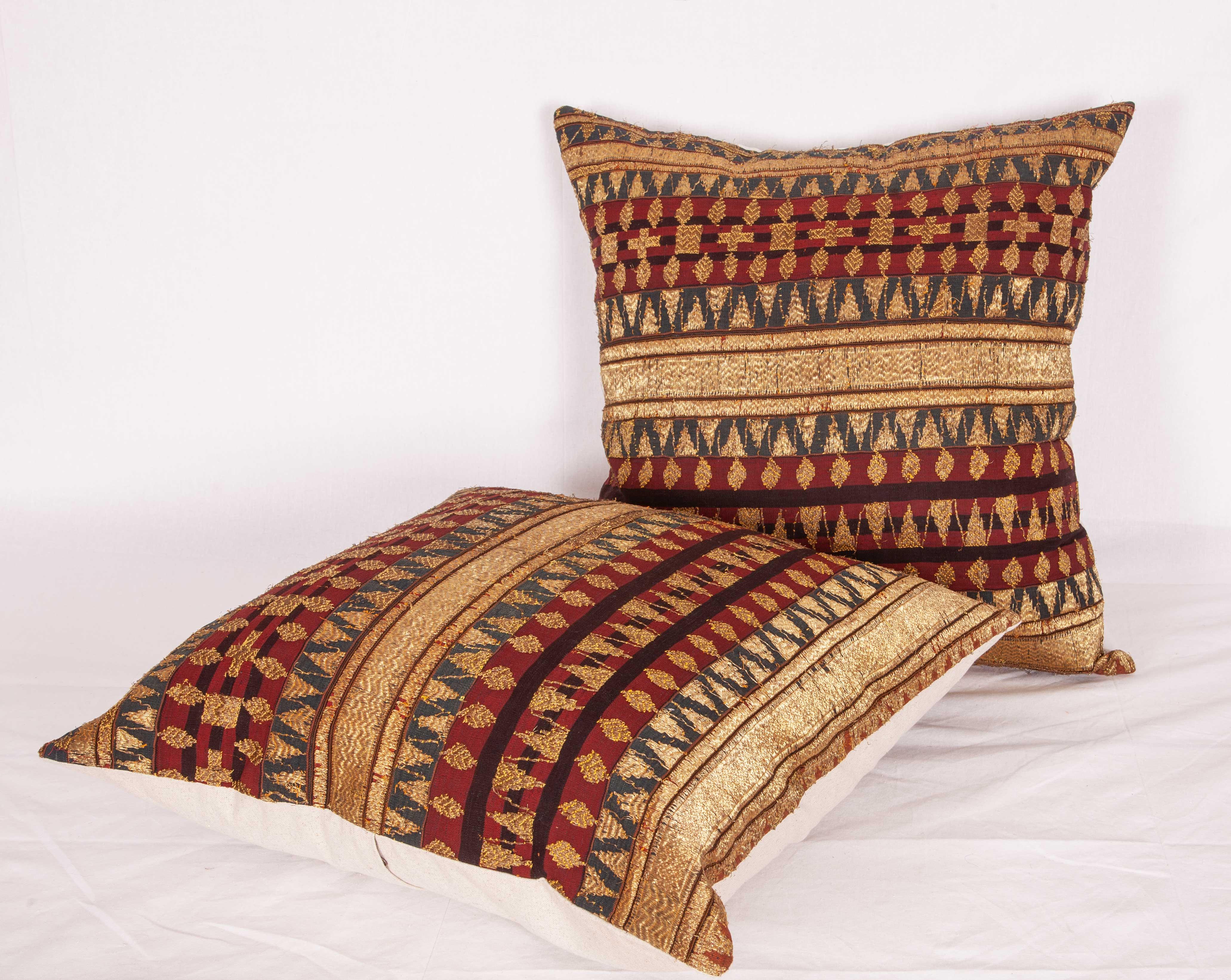 Tribal Pillows Fashioned from an Early 20th Century Indoesian Tapis For Sale