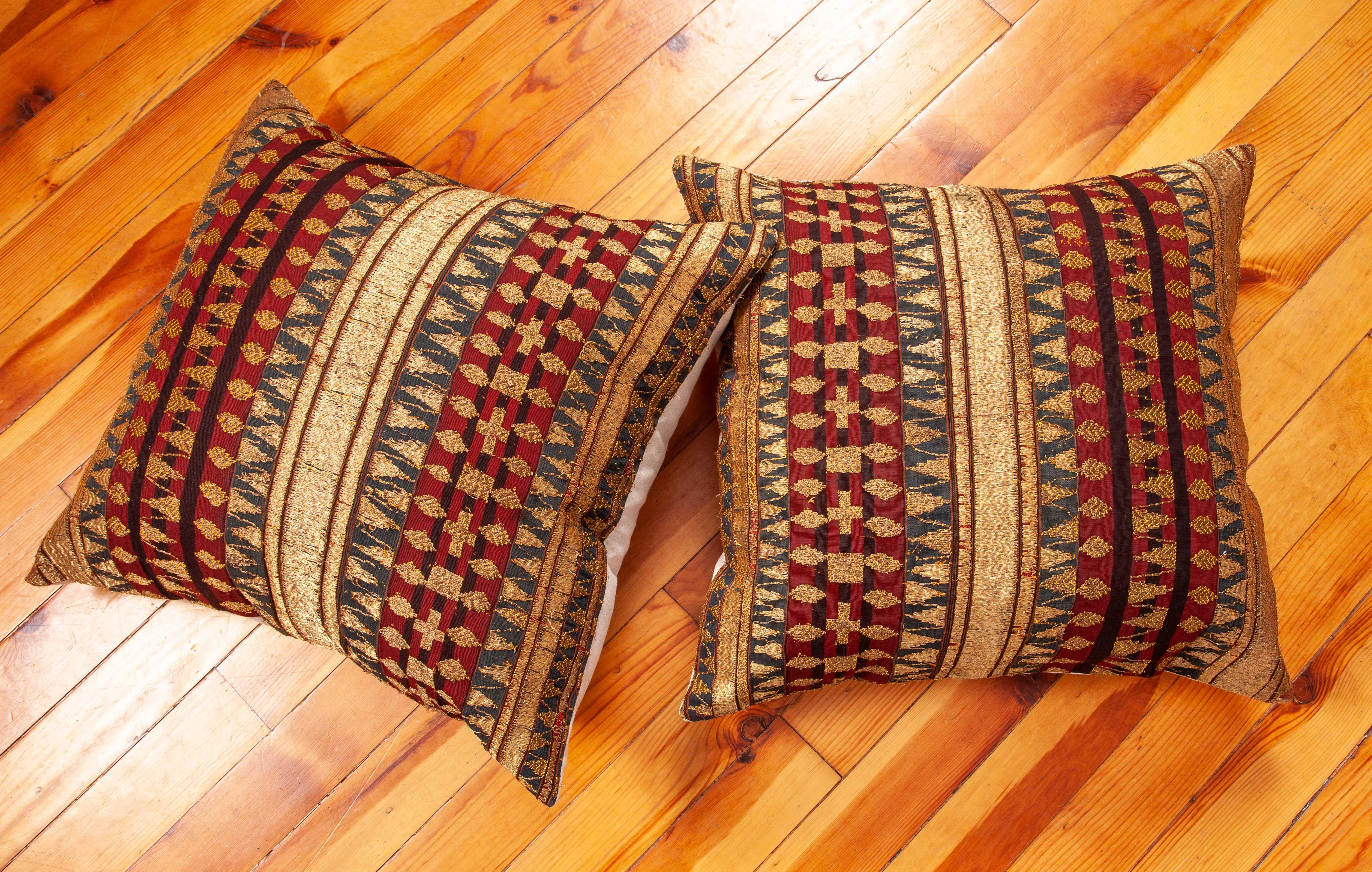 Pillows Fashioned from an Early 20th Century Indoesian Tapis In Good Condition For Sale In Istanbul, TR