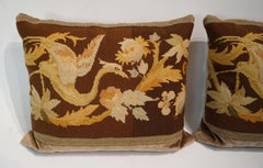 Antique English Needlepoint Pillows