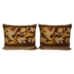 Antique English Needlepoint Pillows