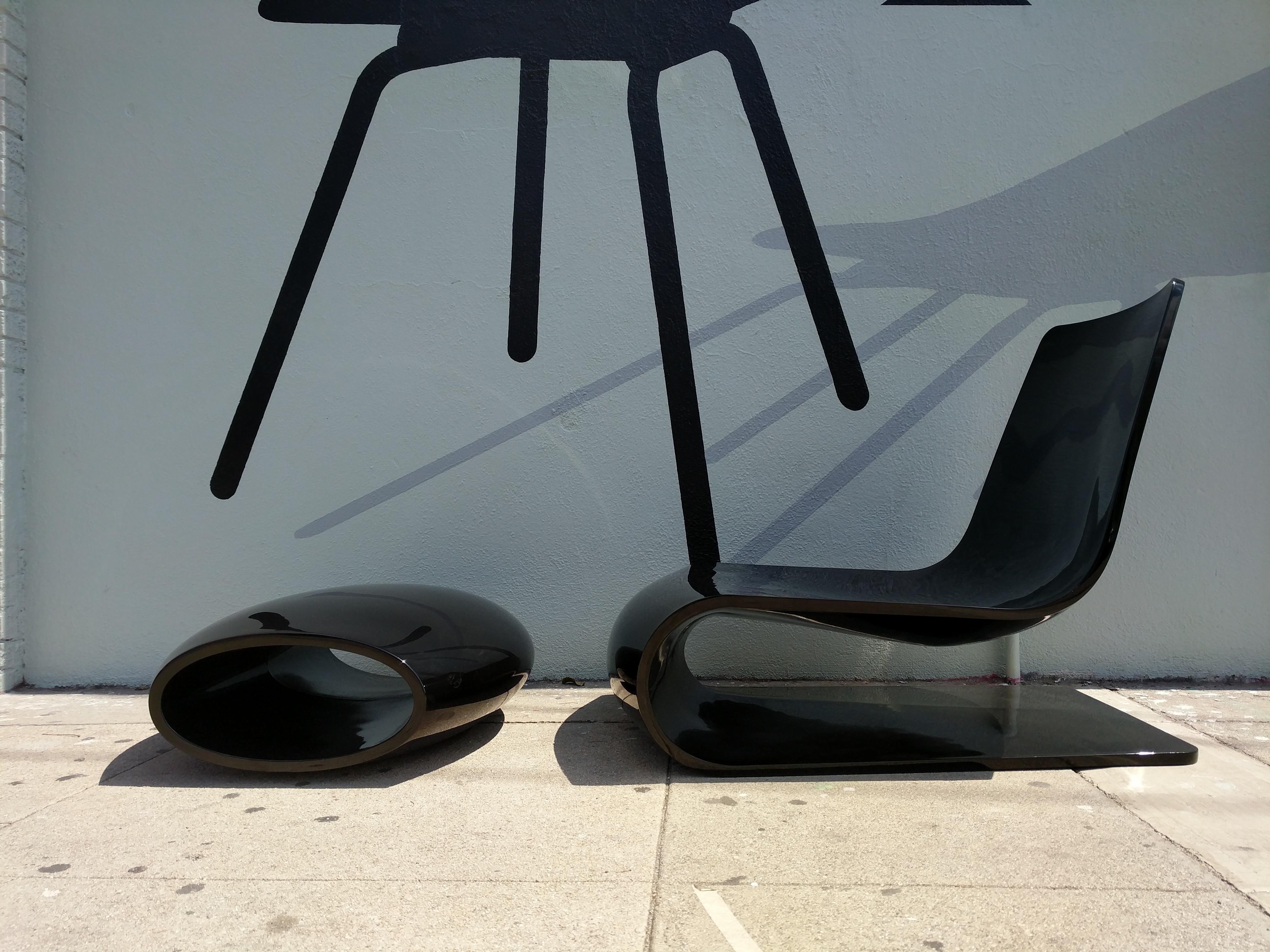 XXIe siècle et contemporain Fauteuil de salon et pouf Porro Nouvelle Vague de Christophe Pillet fabriqués en Italie en vente