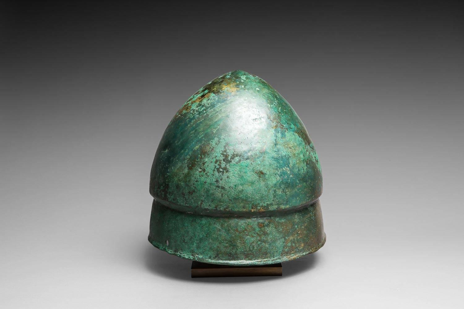 Classical Greek Pilos Bronze Helmet, Greek Art, 6th Century BC For Sale