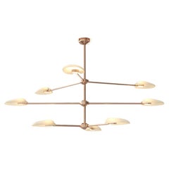 Pilot Three Tiers Chandelier by RBW with 8 Pendants and Plated Frame