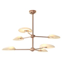 Pilot Two Tiers Chandelier by RBW with 6 Pendants and Plated Frame