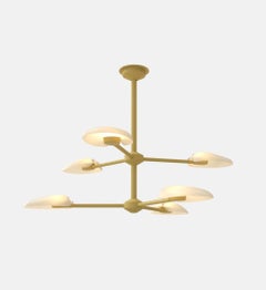 Pilot Two Tiers Chandelier by RBW with 6 Pendants and Powder Coated Frame