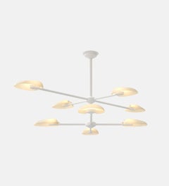 Pilot Two Tiers Chandelier by RBW with 8 Pendants and Powder Coated Frame