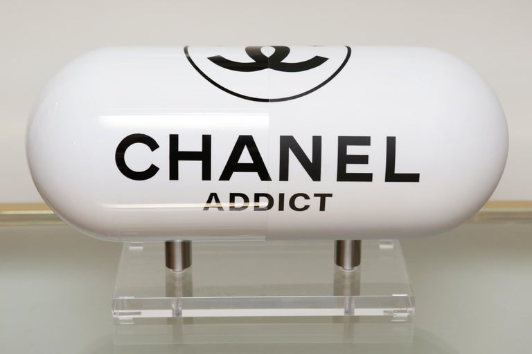 Pill Chanel Addict White Sculpture at 1stDibs
