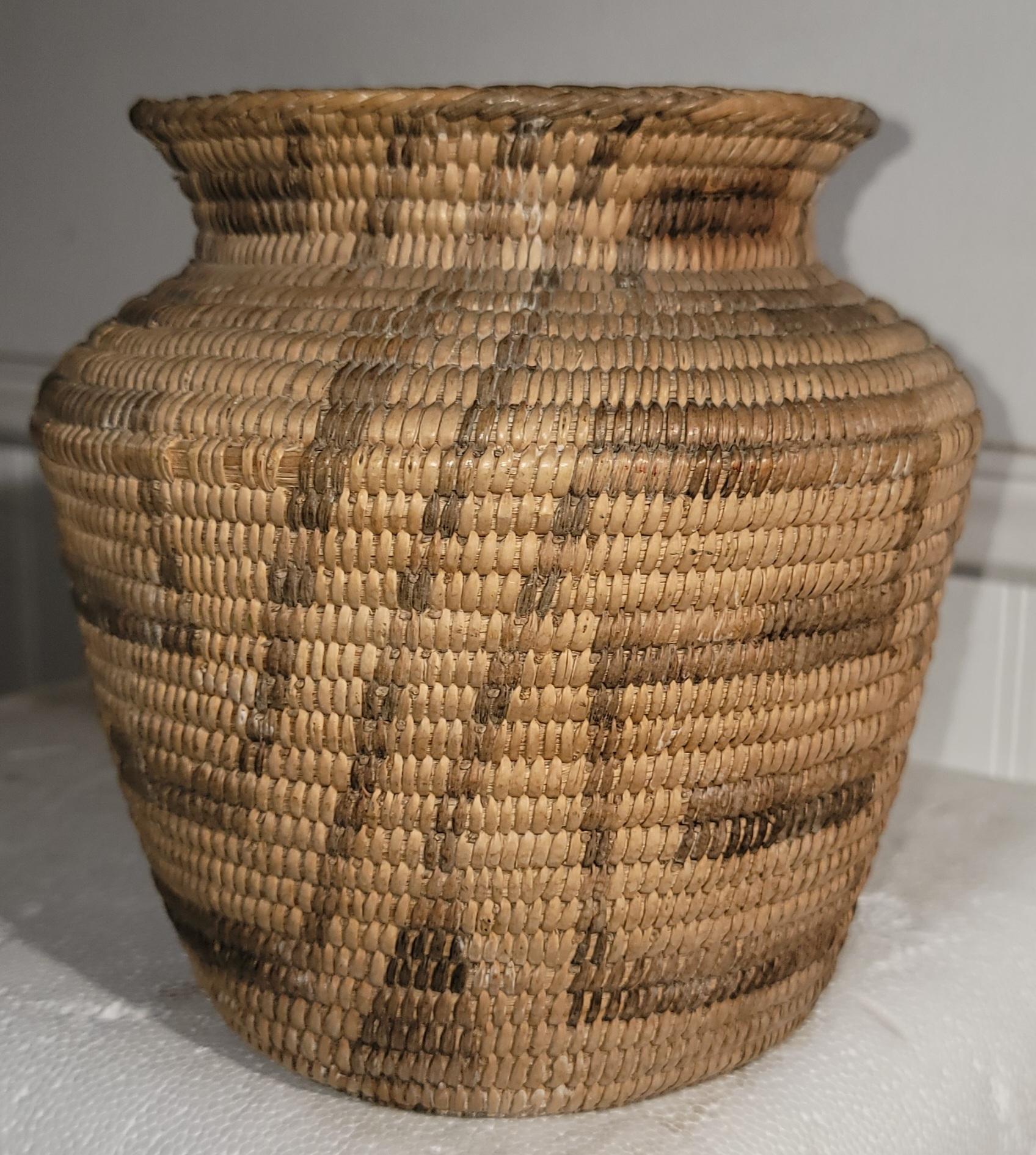 Early 20th Century Pima Indian Olla Coil Basket