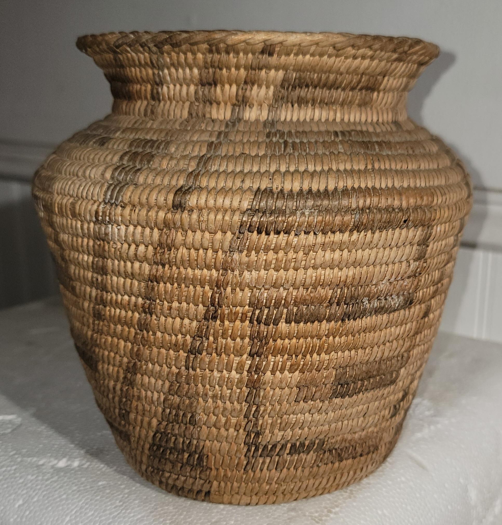 Hemp Pima Indian Olla Coil Basket