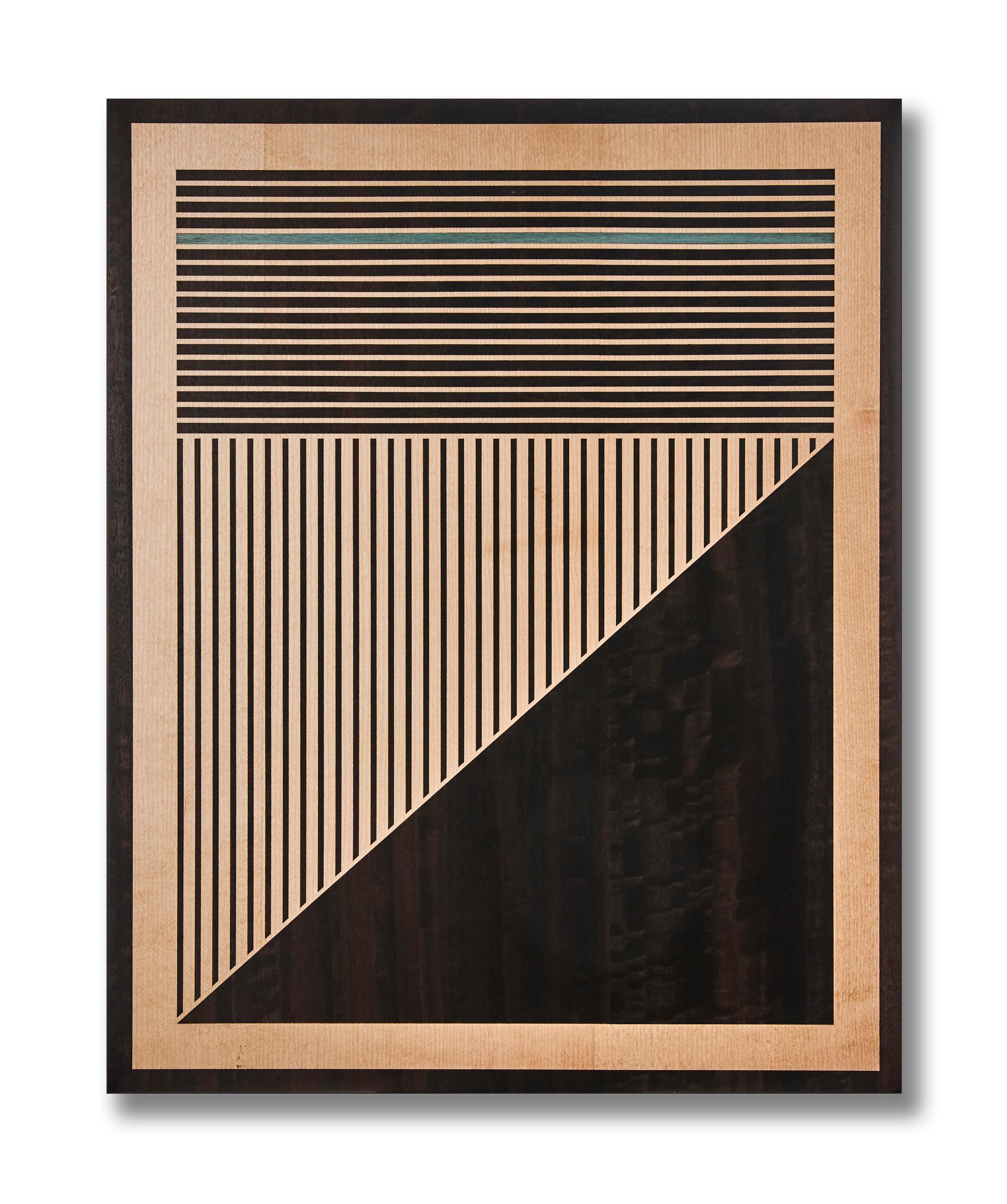 This recent triptych from the w o o d p o p studio is an example of the type of modern marquetry that  w o o d p o p  is becoming synonymous with.  Since its inception 10 years ago - the studio has specialised in marquetry and inlay work; meticulous