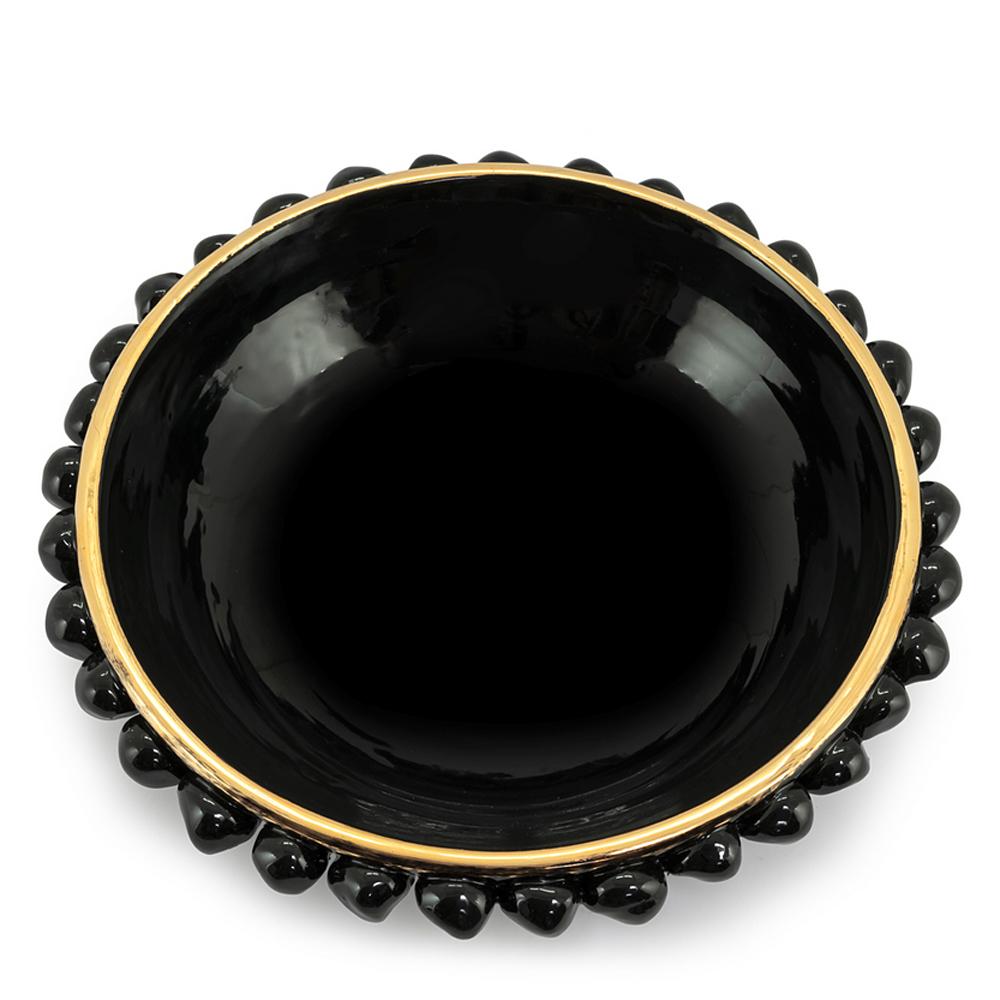 black and white decorative bowl