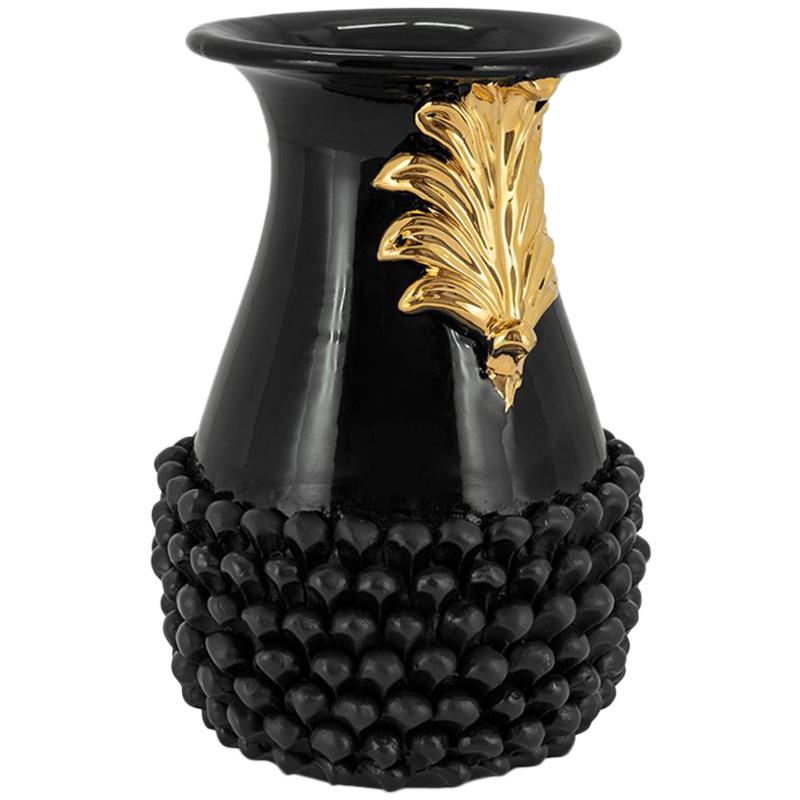 Pin Ceramic Black or White Vase