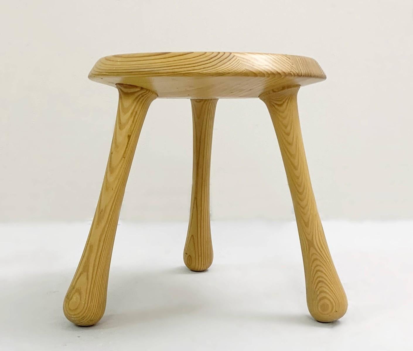 Pin lacquered milking stool by Ingvar Kamprad for The VIP Habitat Series.