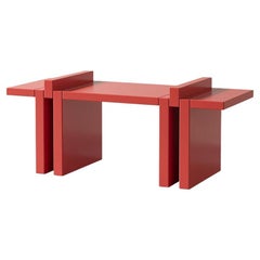 Pin Modular Shelf System Red 90 cm by Hermhaus